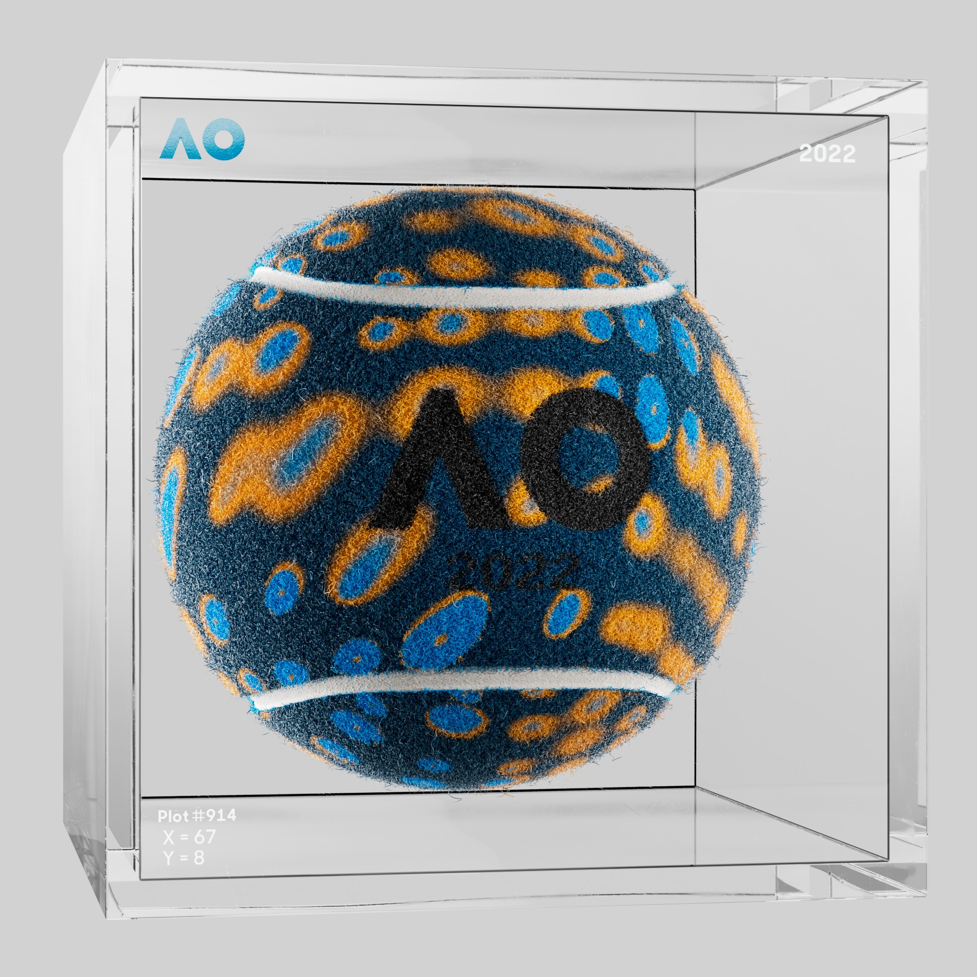 The Australian Open - The Australian Open Art Ball - AO Art Ball #3153 - NFT # 3153