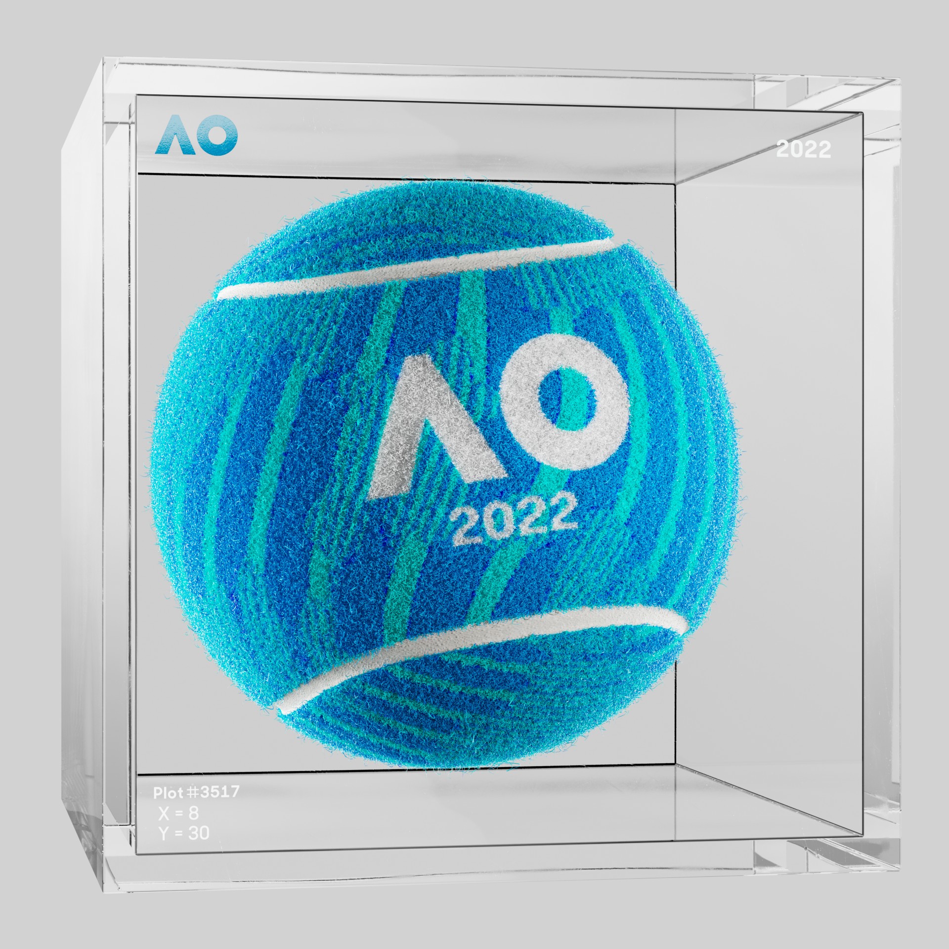 The Australian Open - The Australian Open Art Ball - AO Art Ball #3156 - NFT # 3156