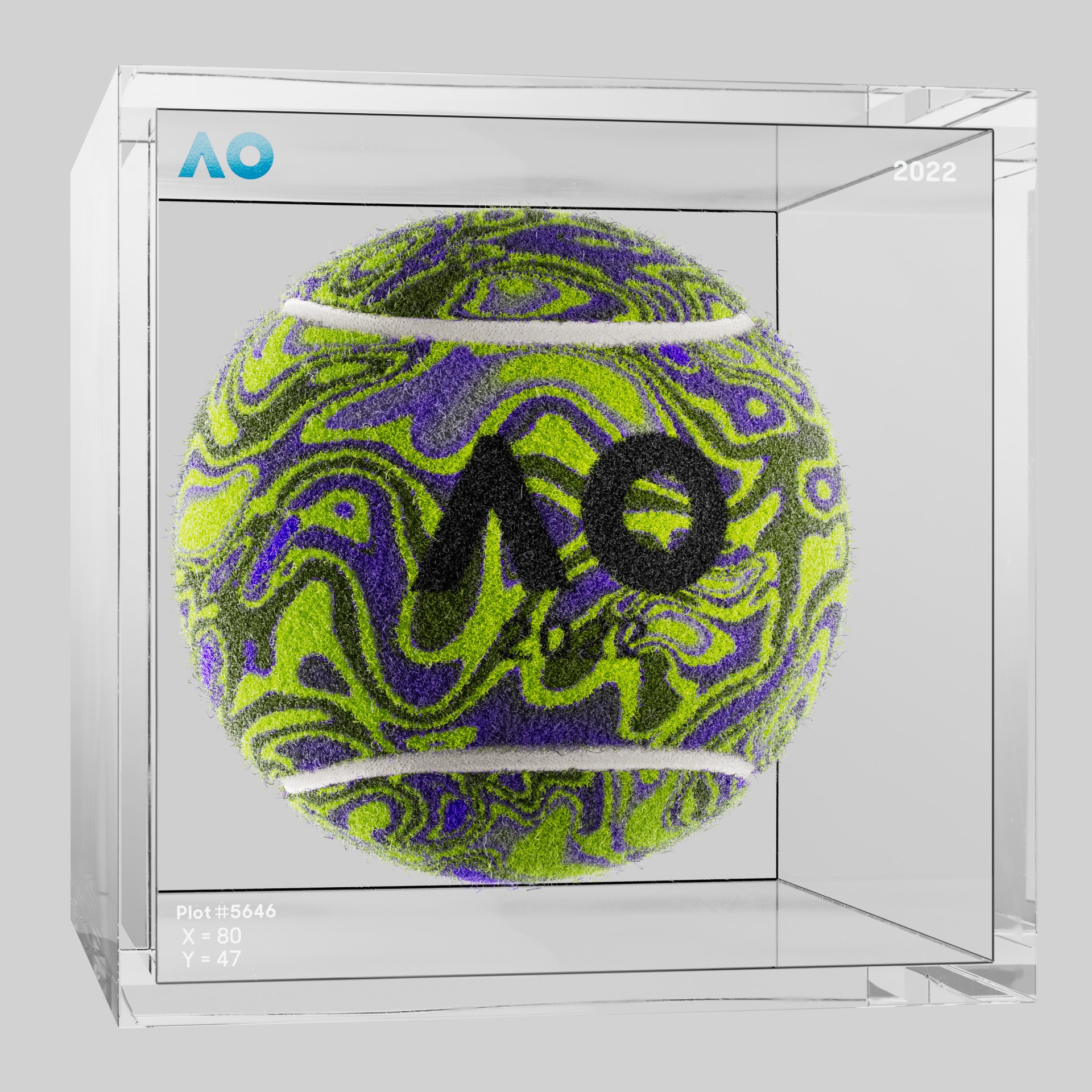 The Australian Open - The Australian Open Art Ball - AO Art Ball #3161 - NFT # 3161