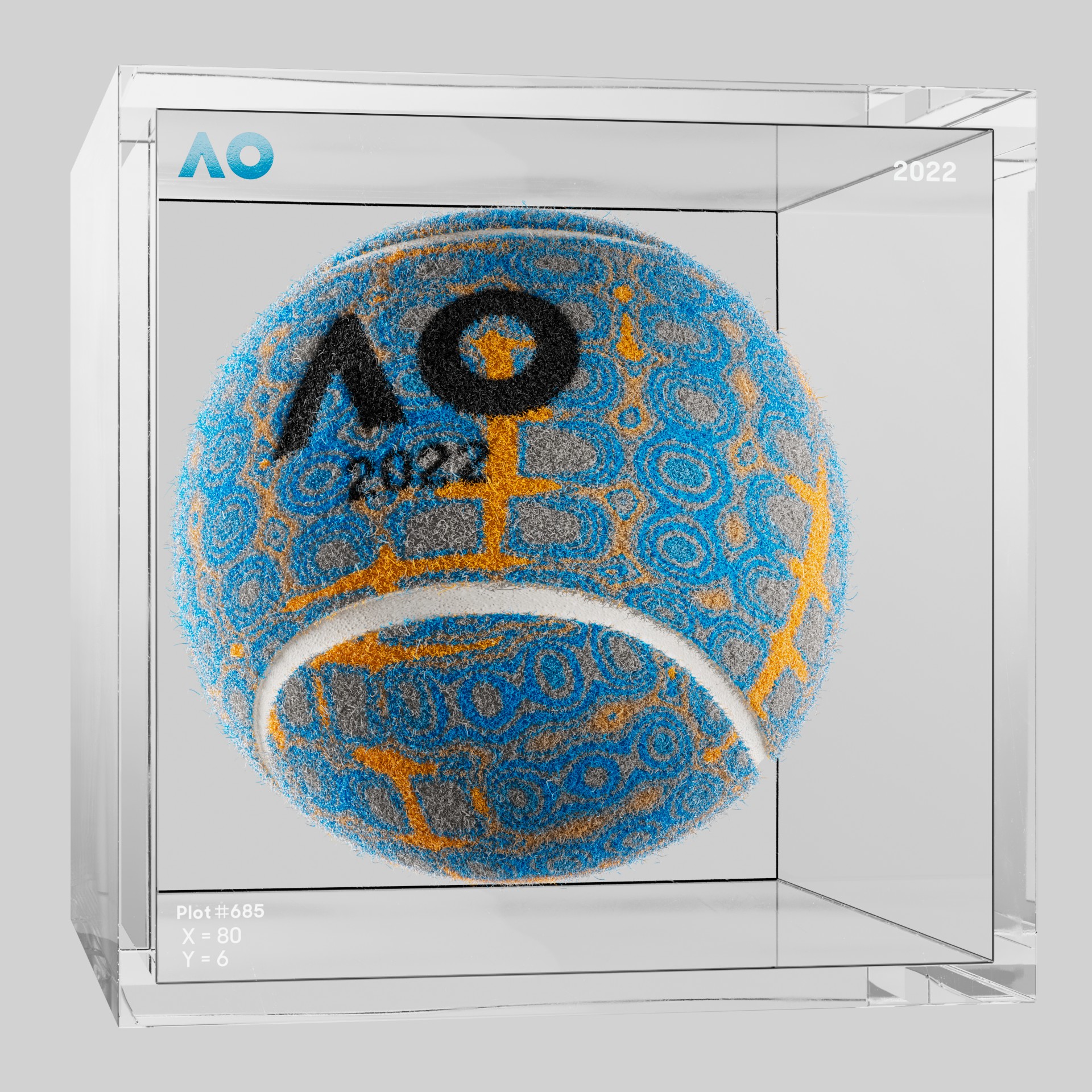 The Australian Open - The Australian Open Art Ball - AO Art Ball #3163 - NFT # 3163