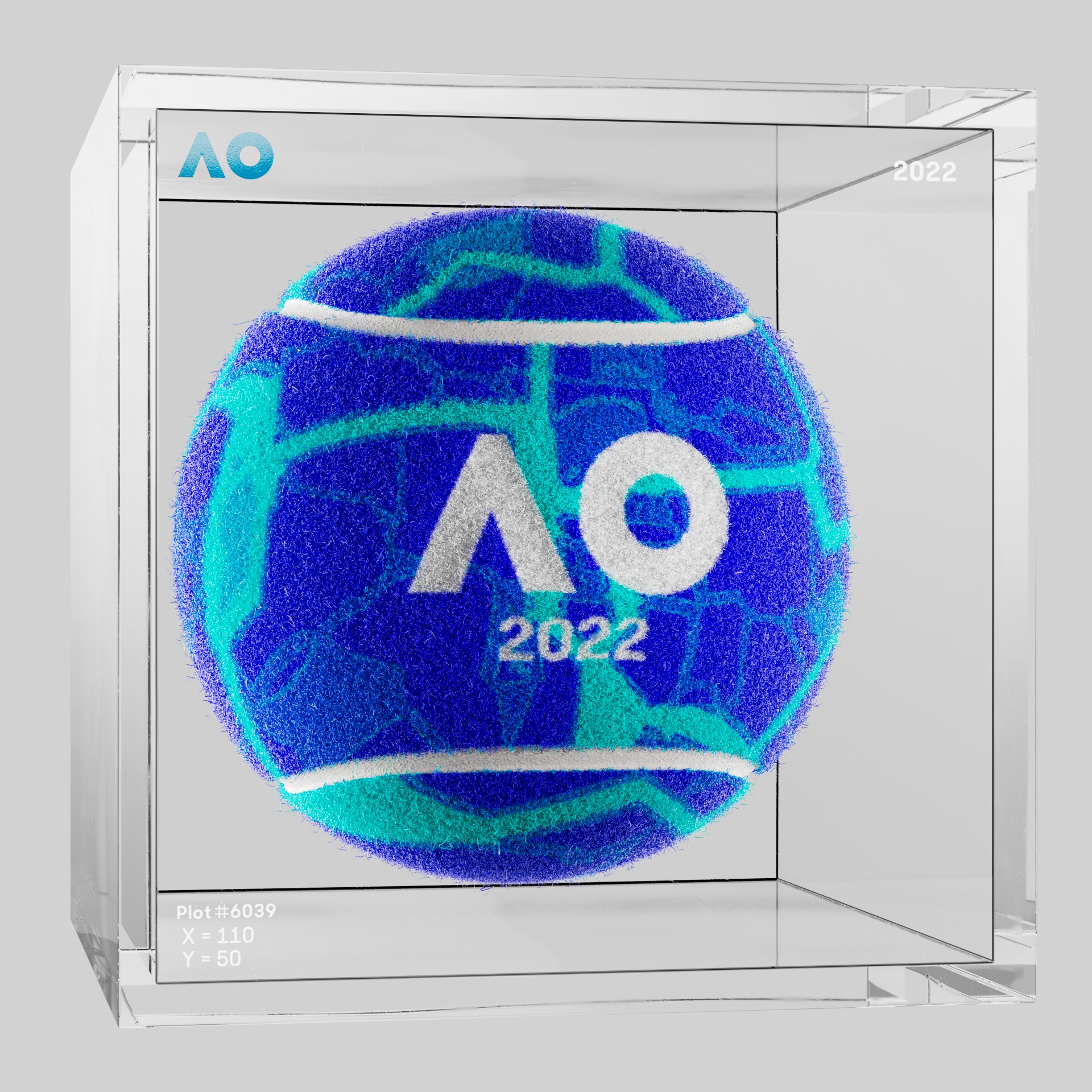 The Australian Open - The Australian Open Art Ball - AO Art Ball #3166 - NFT # 3166