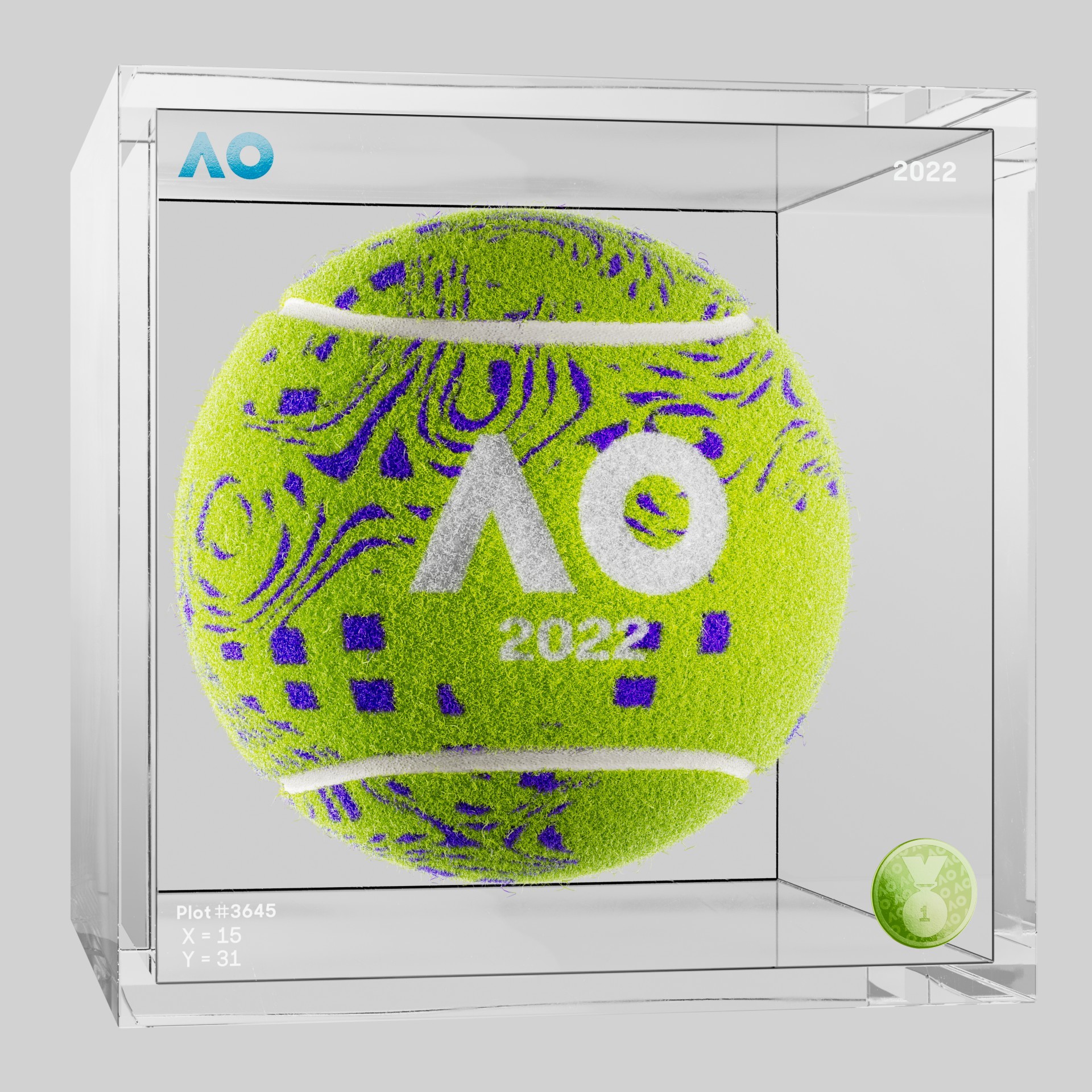 The Australian Open - The Australian Open Art Ball - AO Art Ball #3179 - NFT # 3179