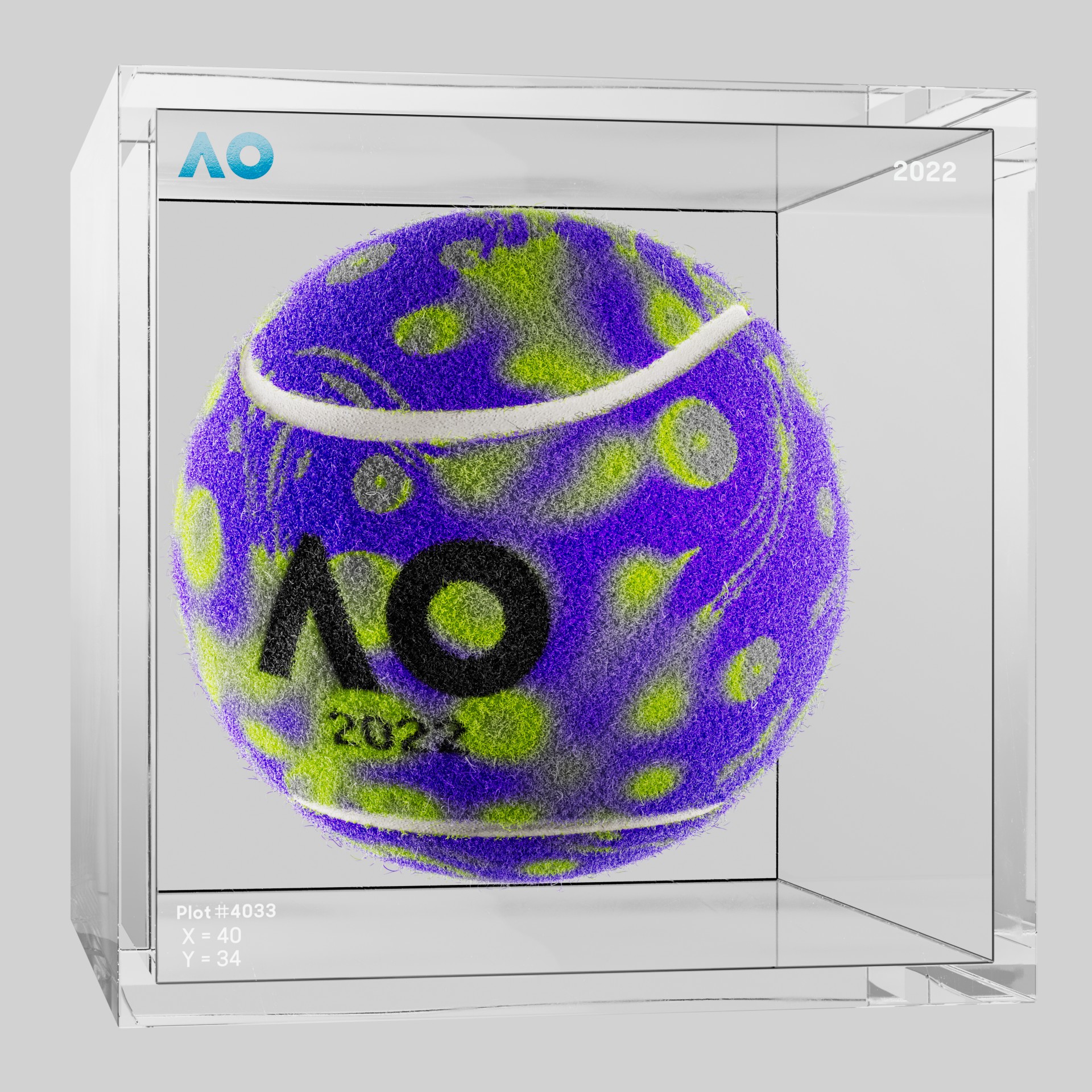 The Australian Open - The Australian Open Art Ball - AO Art Ball #3180 - NFT # 3180