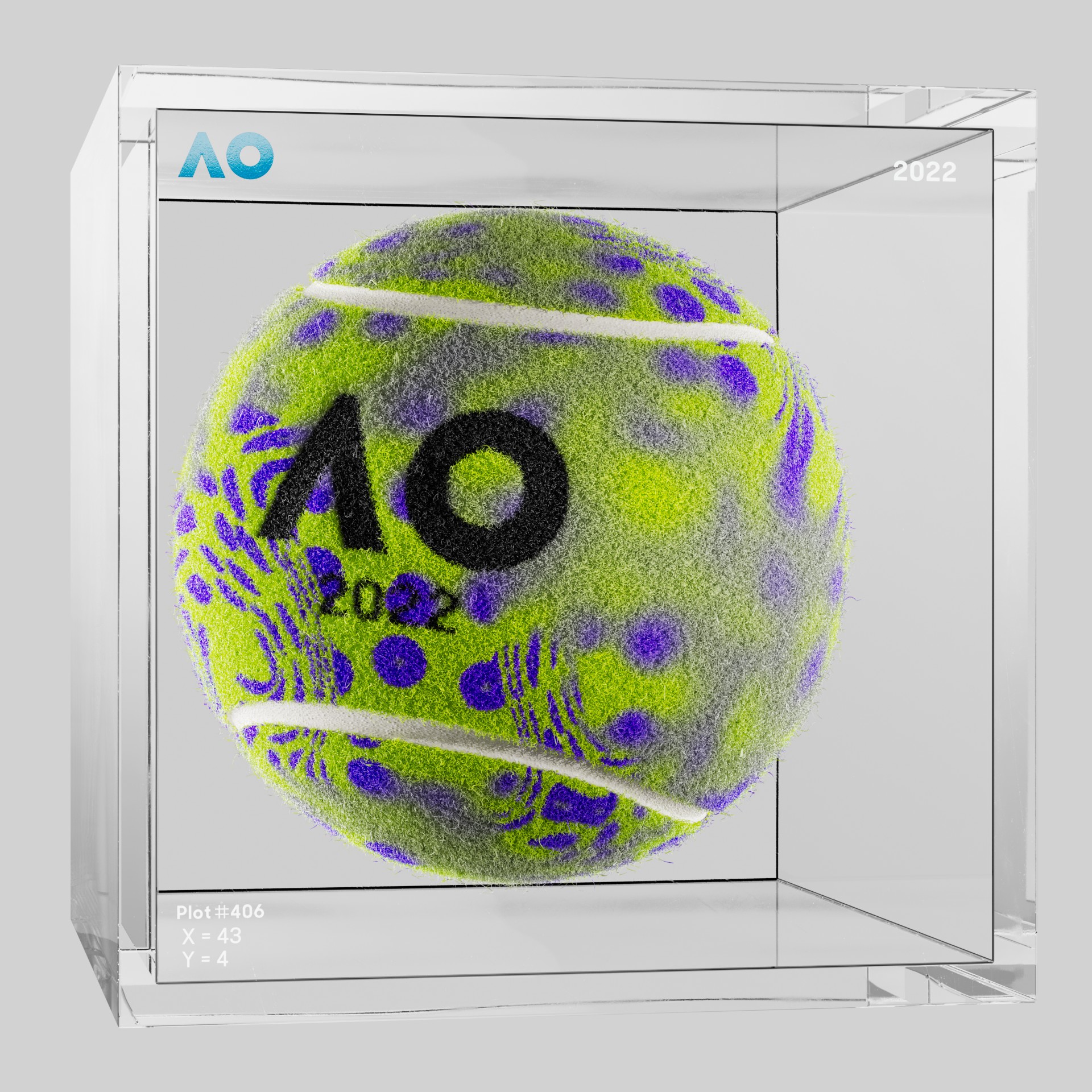 The Australian Open - The Australian Open Art Ball - AO Art Ball #3185 - NFT # 3185