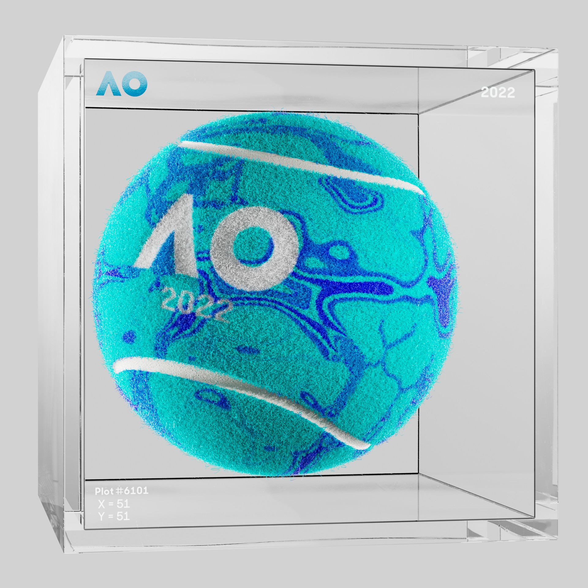 The Australian Open - The Australian Open Art Ball - AO Art Ball #3190 - NFT # 3190