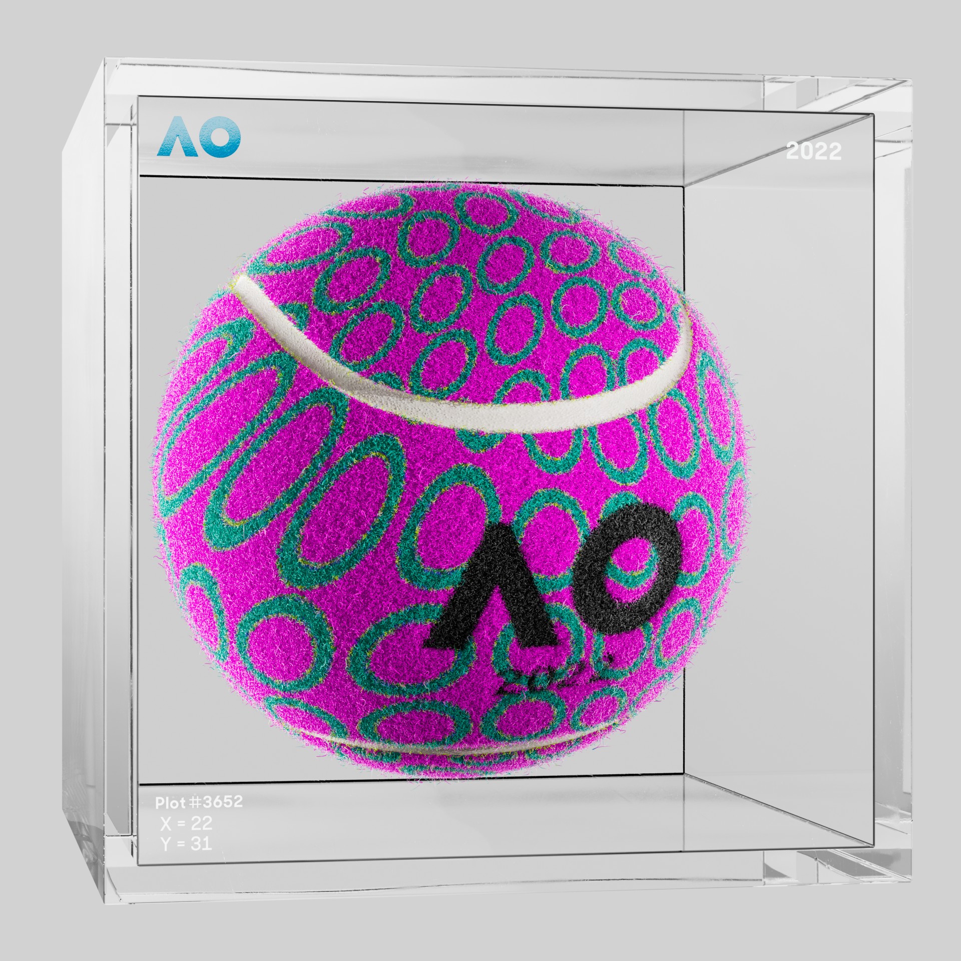 The Australian Open - The Australian Open Art Ball - AO Art Ball #3191 - NFT # 3191