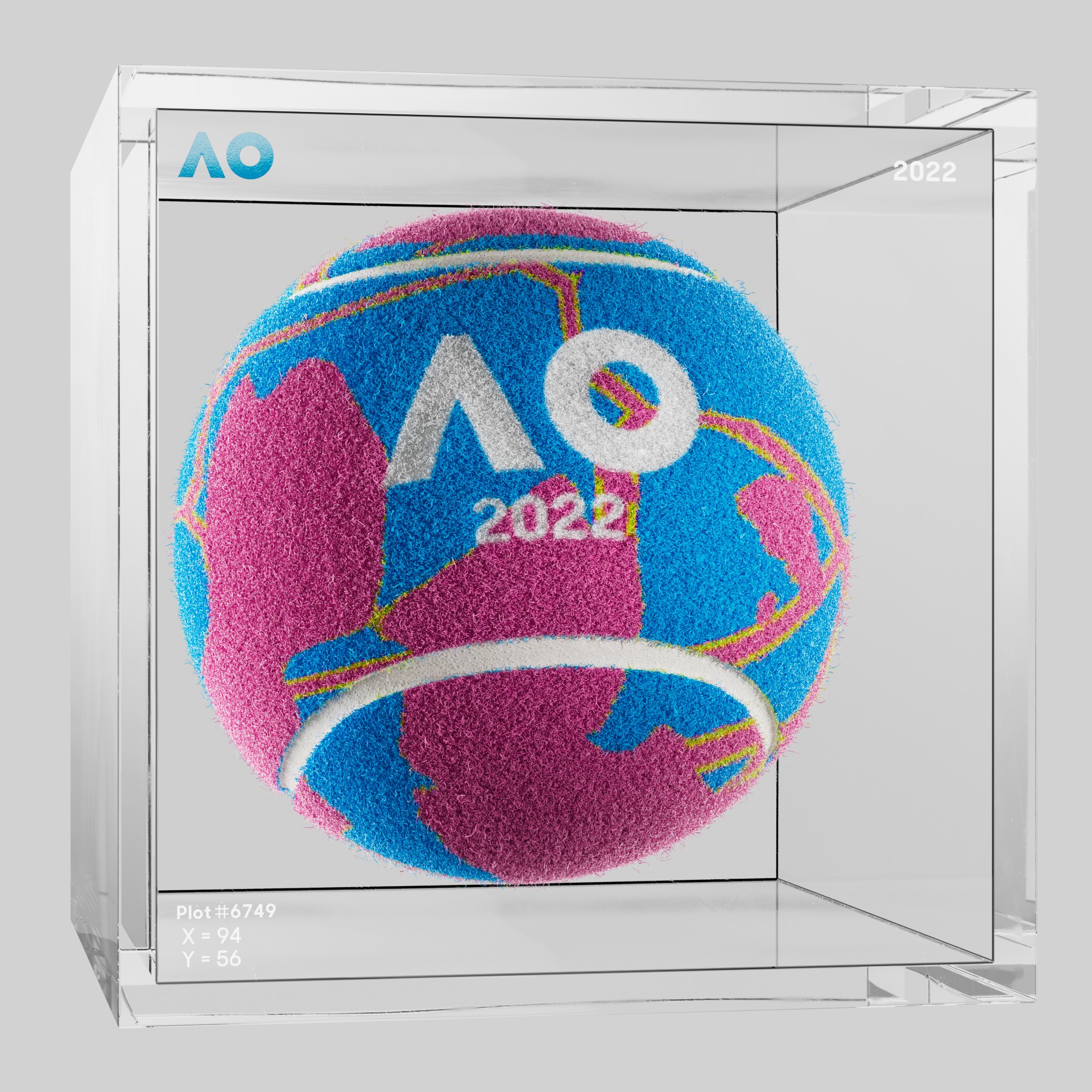 The Australian Open - The Australian Open Art Ball - AO Art Ball #3192 - NFT # 3192