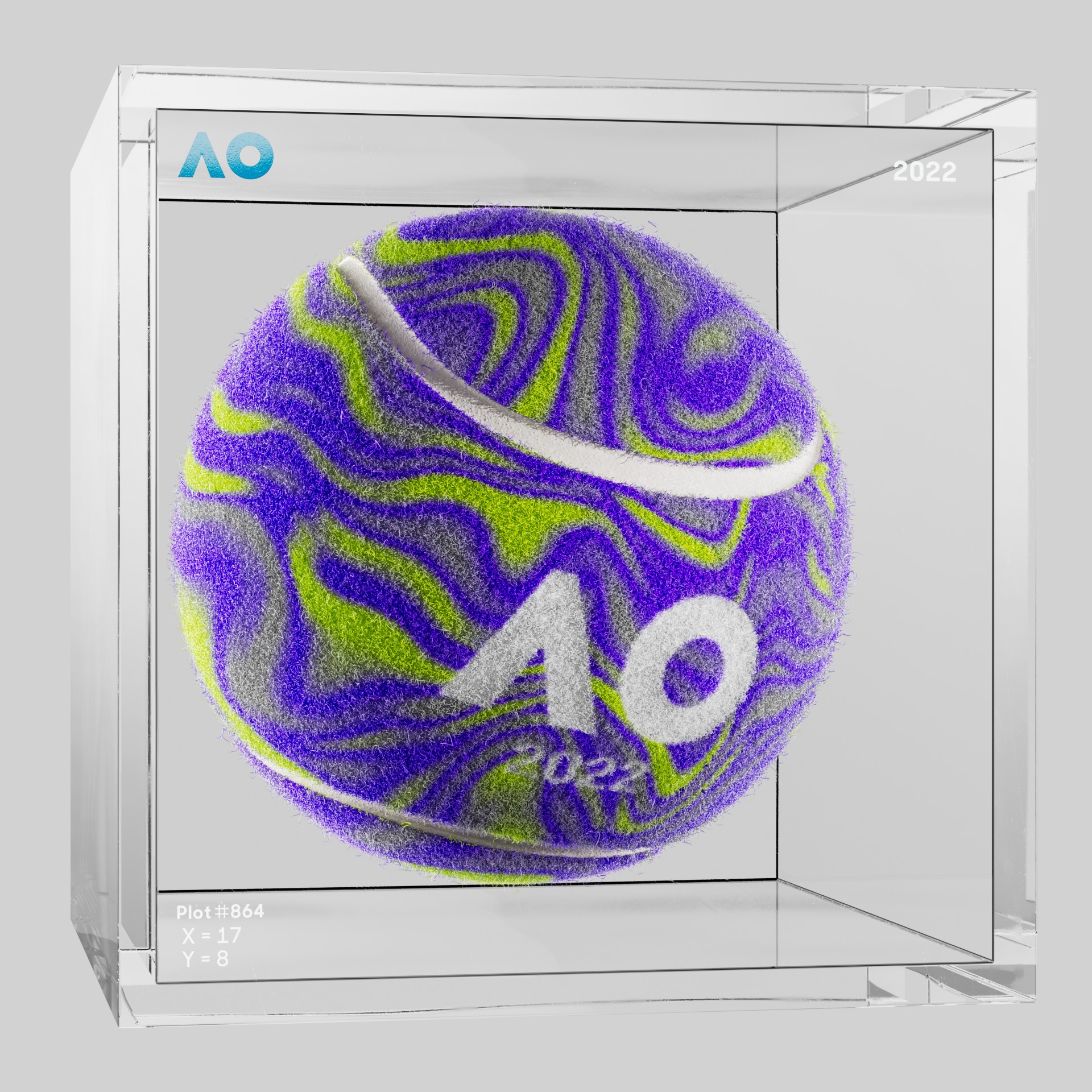 The Australian Open - The Australian Open Art Ball - AO Art Ball #3193 - NFT # 3193