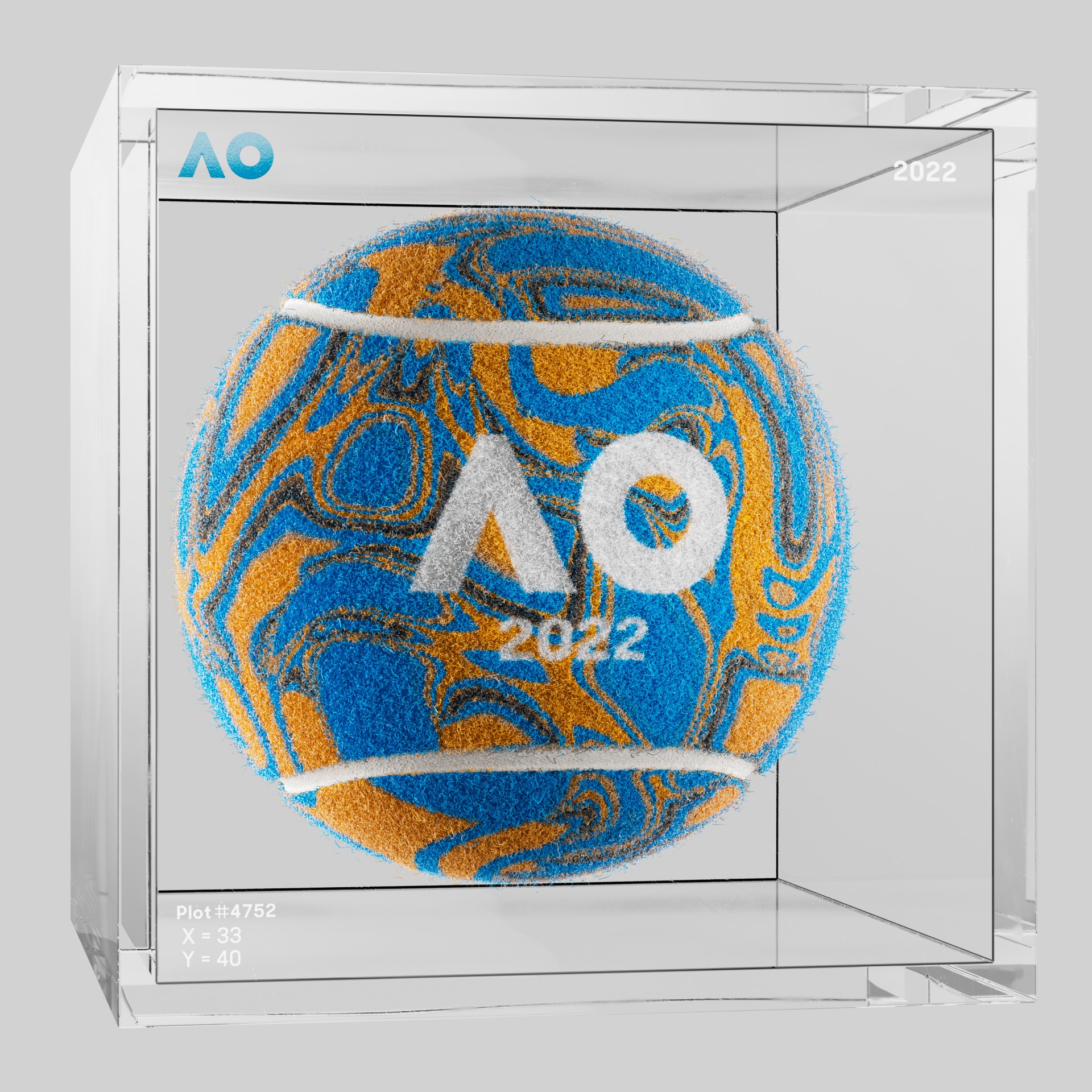 The Australian Open - The Australian Open Art Ball - AO Art Ball #3195 - NFT # 3195