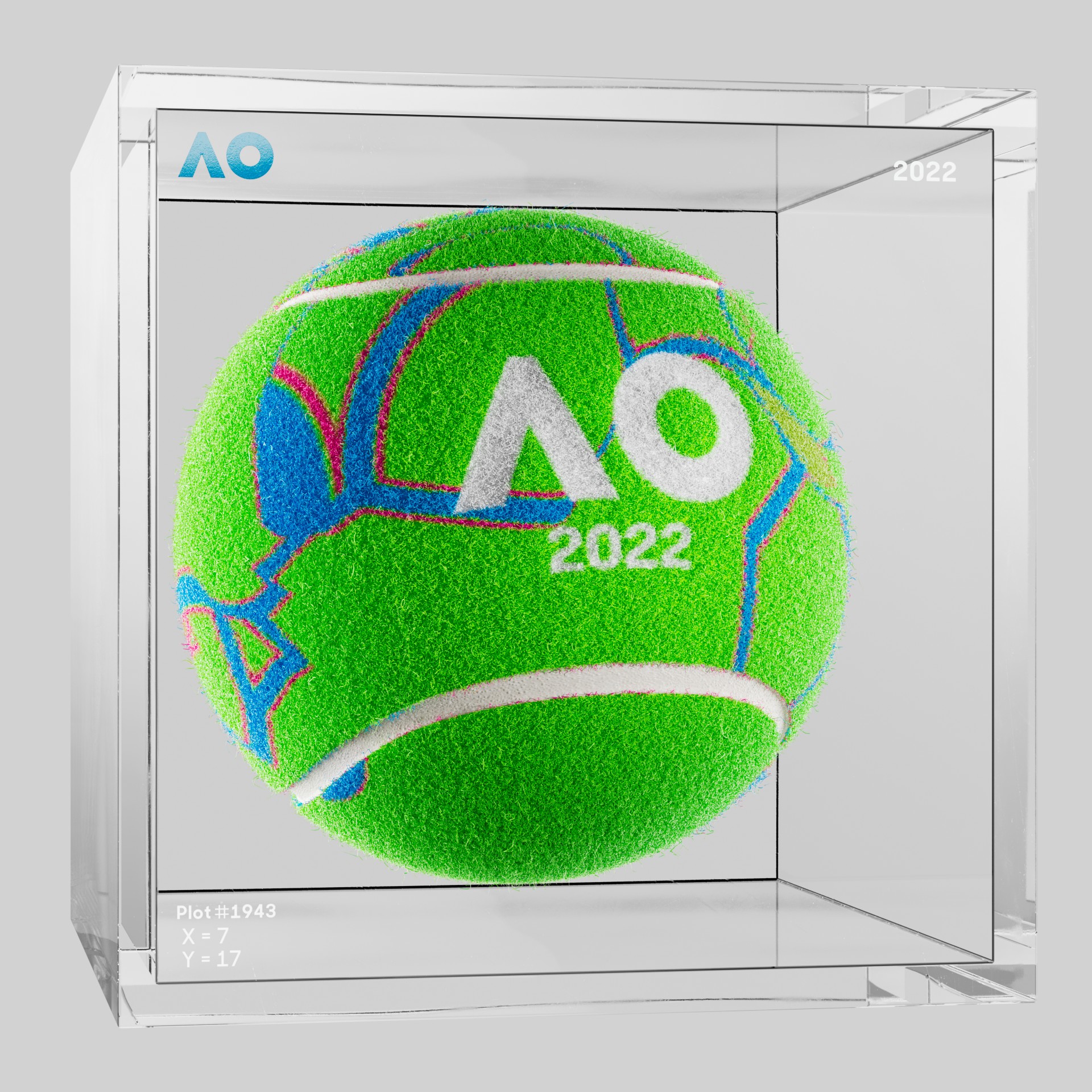 The Australian Open - The Australian Open Art Ball - AO Art Ball #3200 - NFT # 3200
