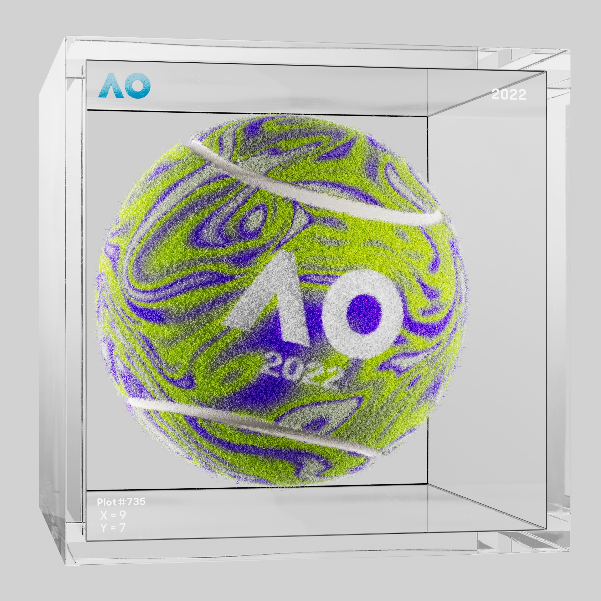The Australian Open - The Australian Open Art Ball - AO Art Ball #3204 - NFT # 3204