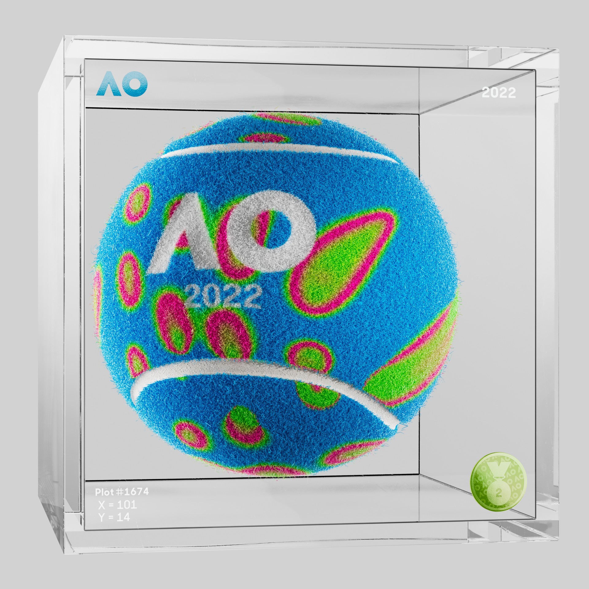 The Australian Open - The Australian Open Art Ball - AO Art Ball #3208 - NFT # 3208