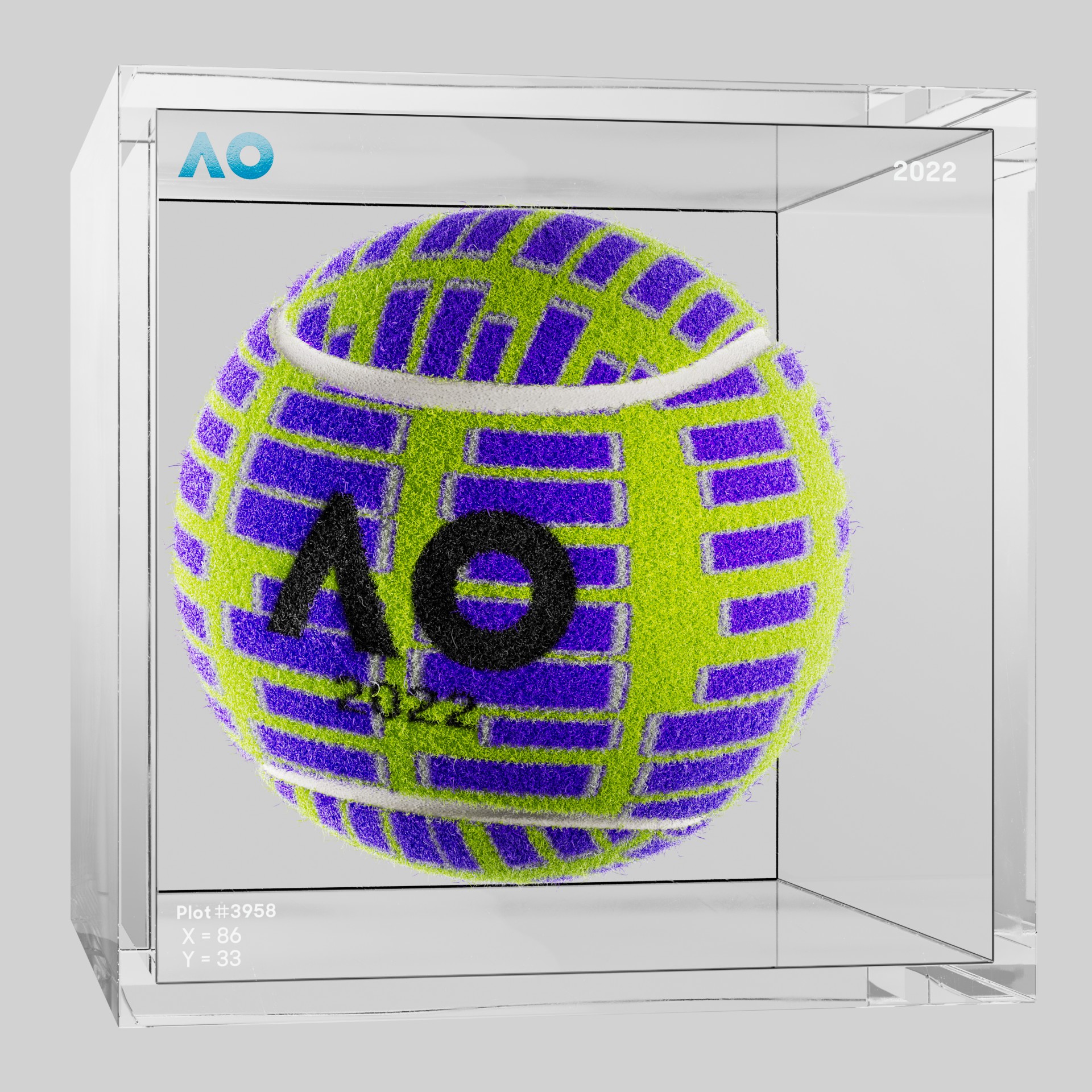The Australian Open - The Australian Open Art Ball - AO Art Ball #3210 - NFT # 3210