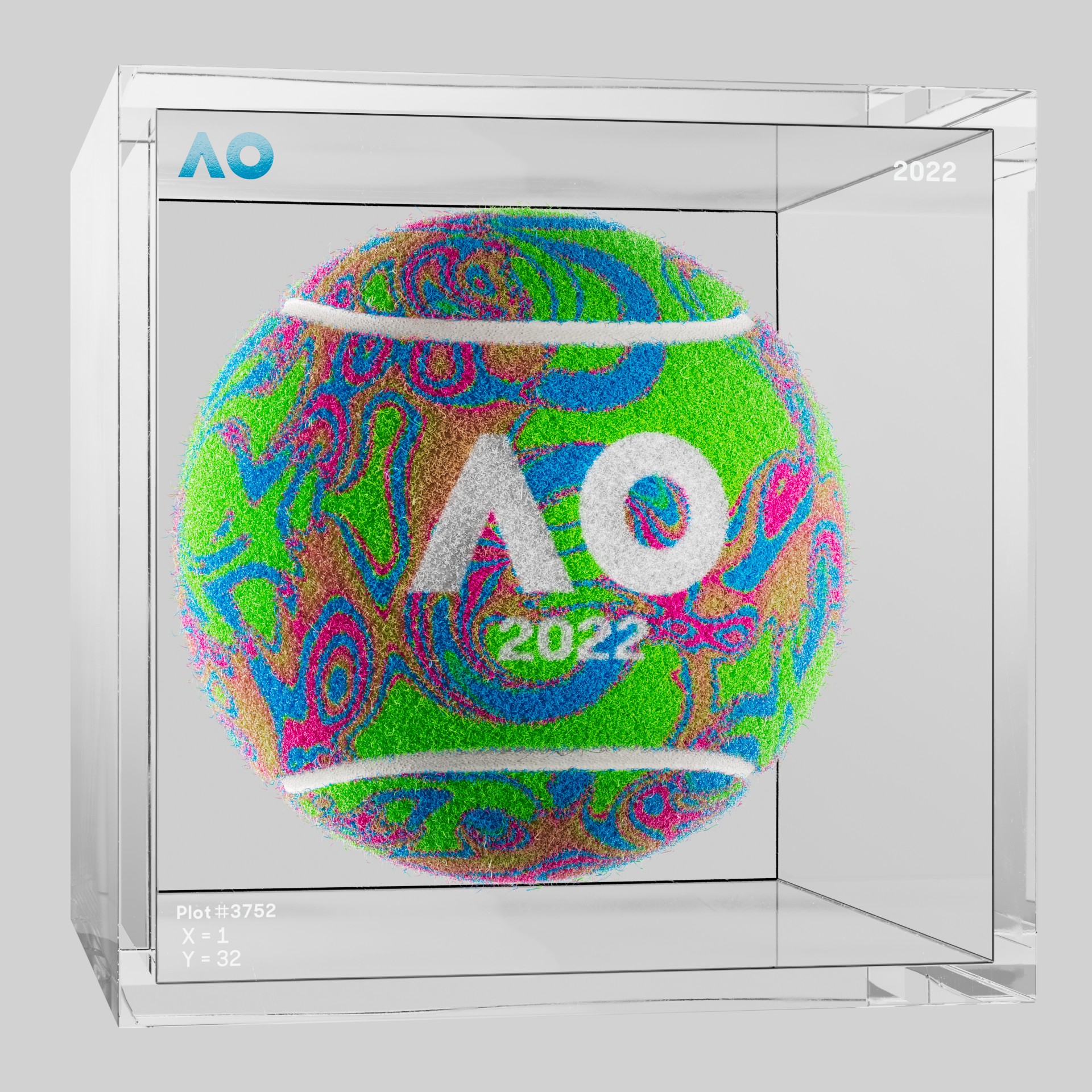 The Australian Open - The Australian Open Art Ball - AO Art Ball #3213 - NFT # 3213