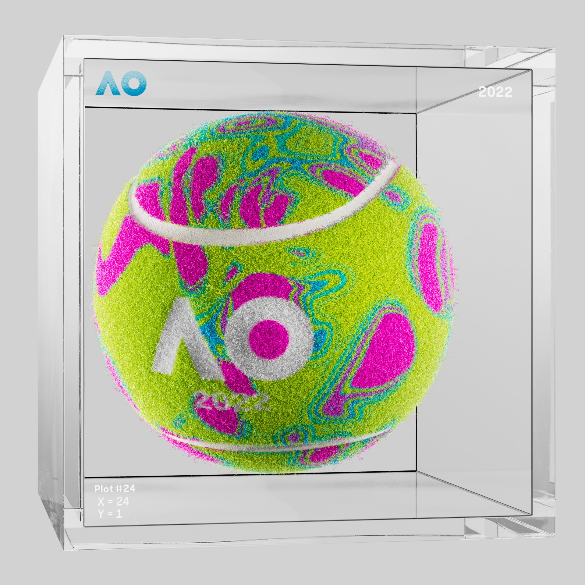 The Australian Open - The Australian Open Art Ball - AO Art Ball #3220 - NFT # 3220