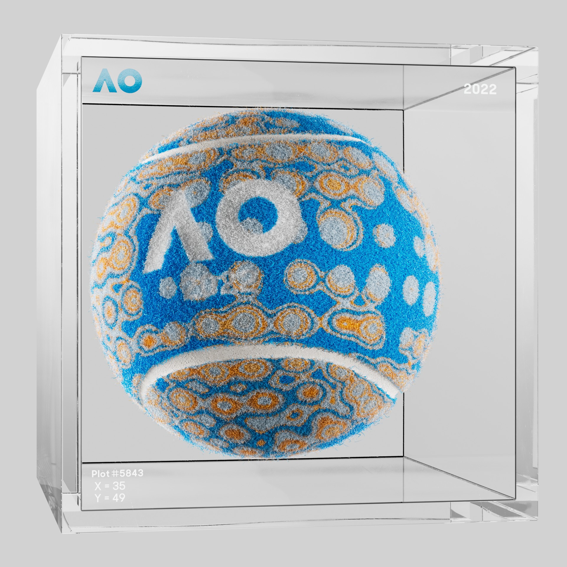 The Australian Open - The Australian Open Art Ball - AO Art Ball #3225 - NFT # 3225