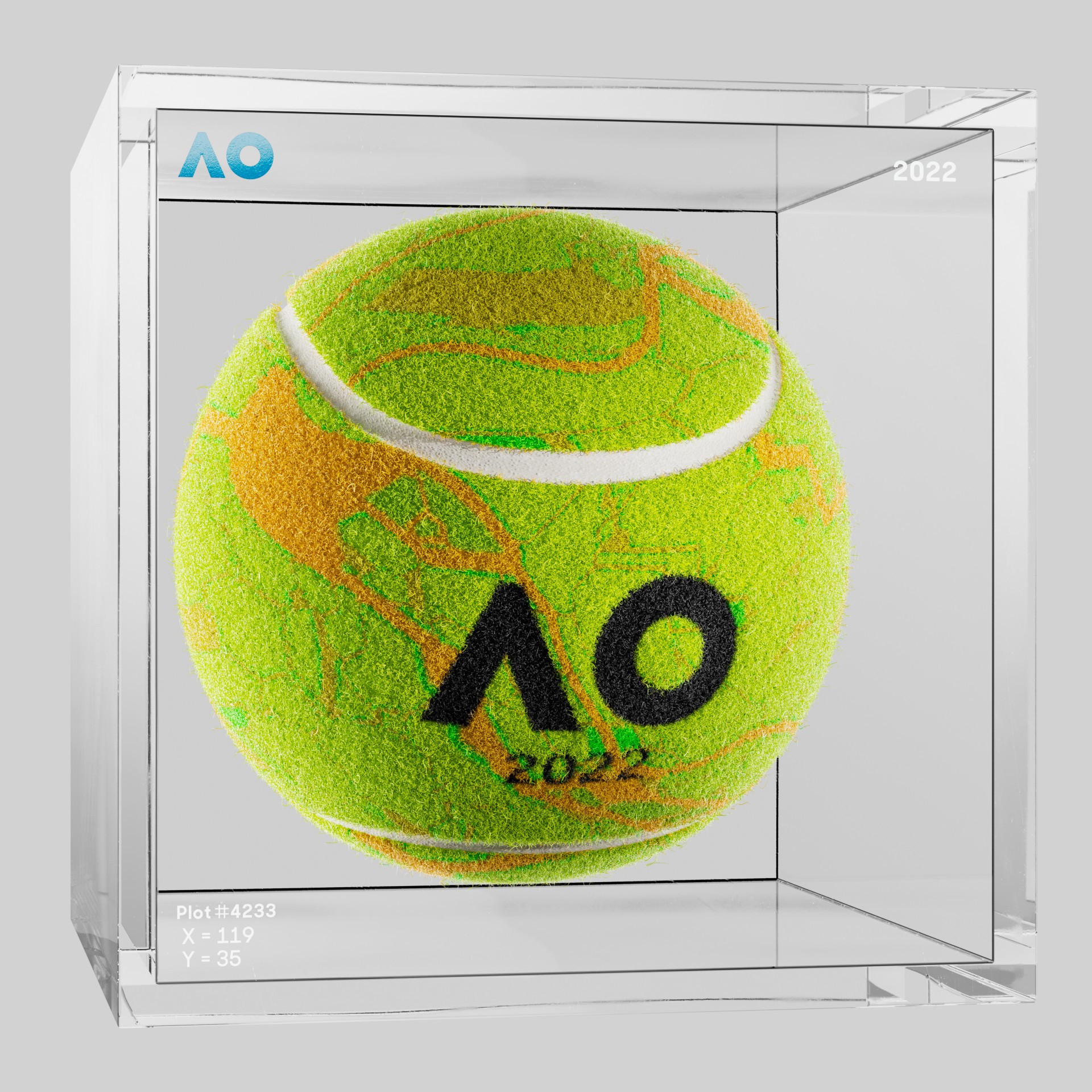 The Australian Open - The Australian Open Art Ball - AO Art Ball #3227 - NFT # 3227