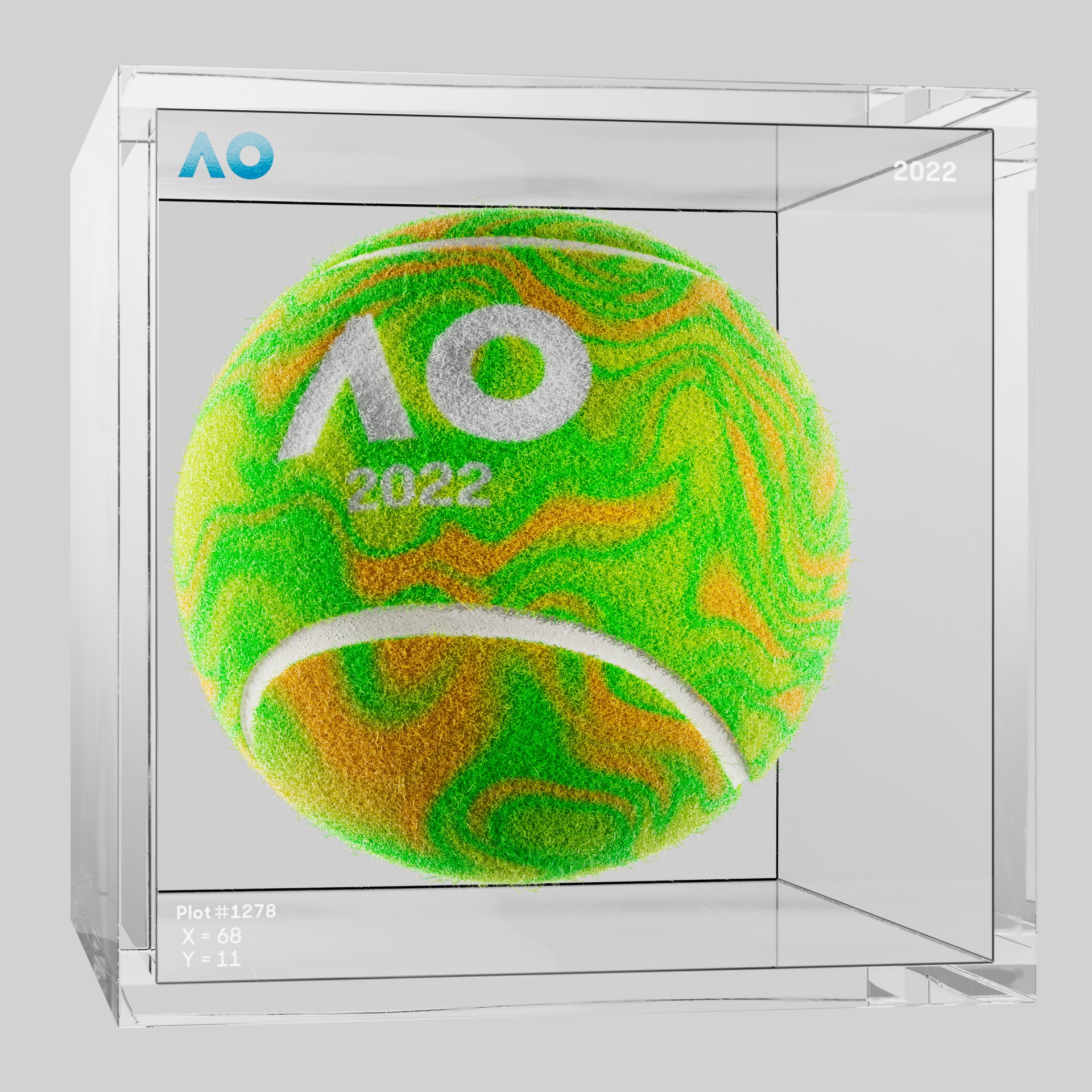 The Australian Open - The Australian Open Art Ball - AO Art Ball #3229 - NFT # 3229