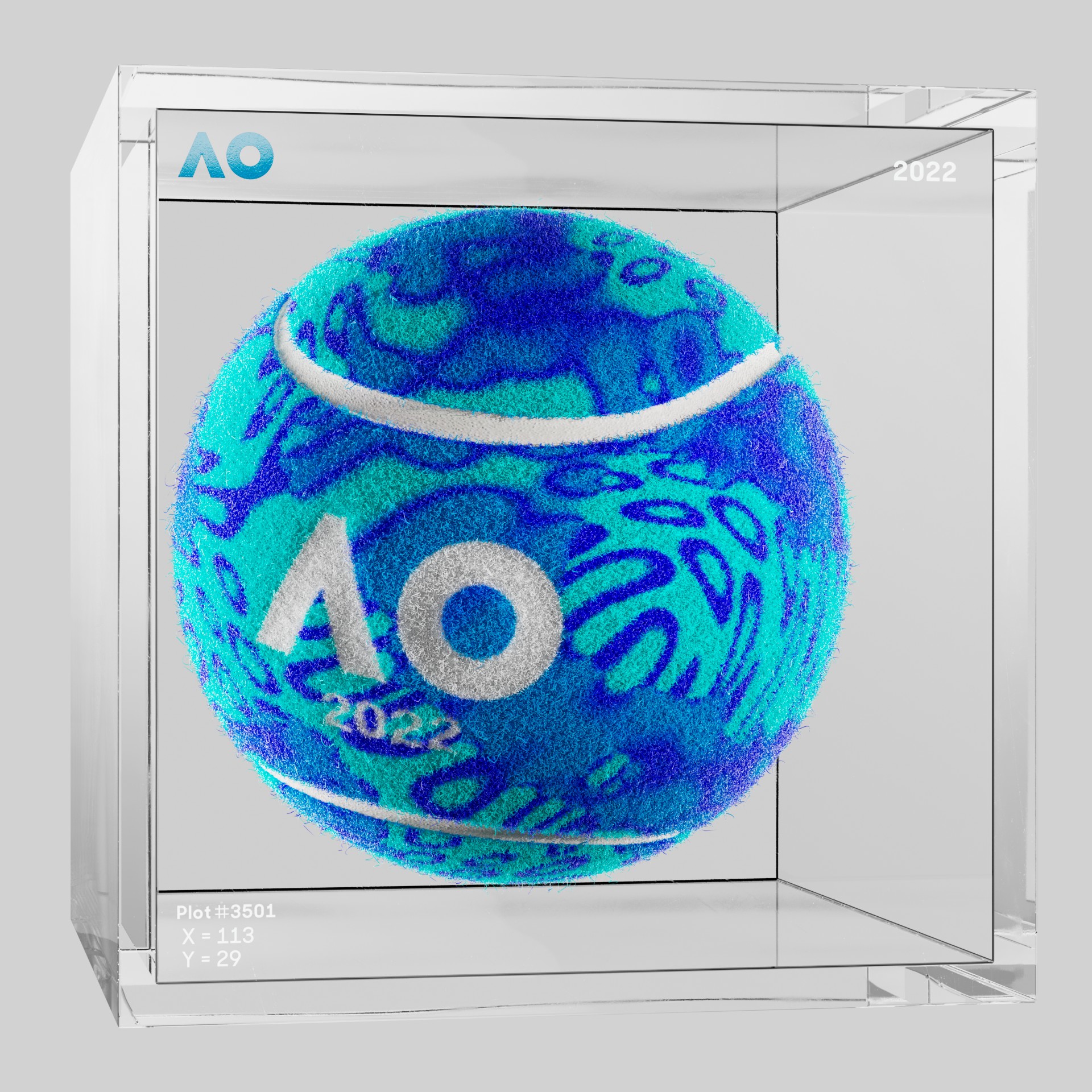 The Australian Open - The Australian Open Art Ball - AO Art Ball #3230 - NFT # 3230