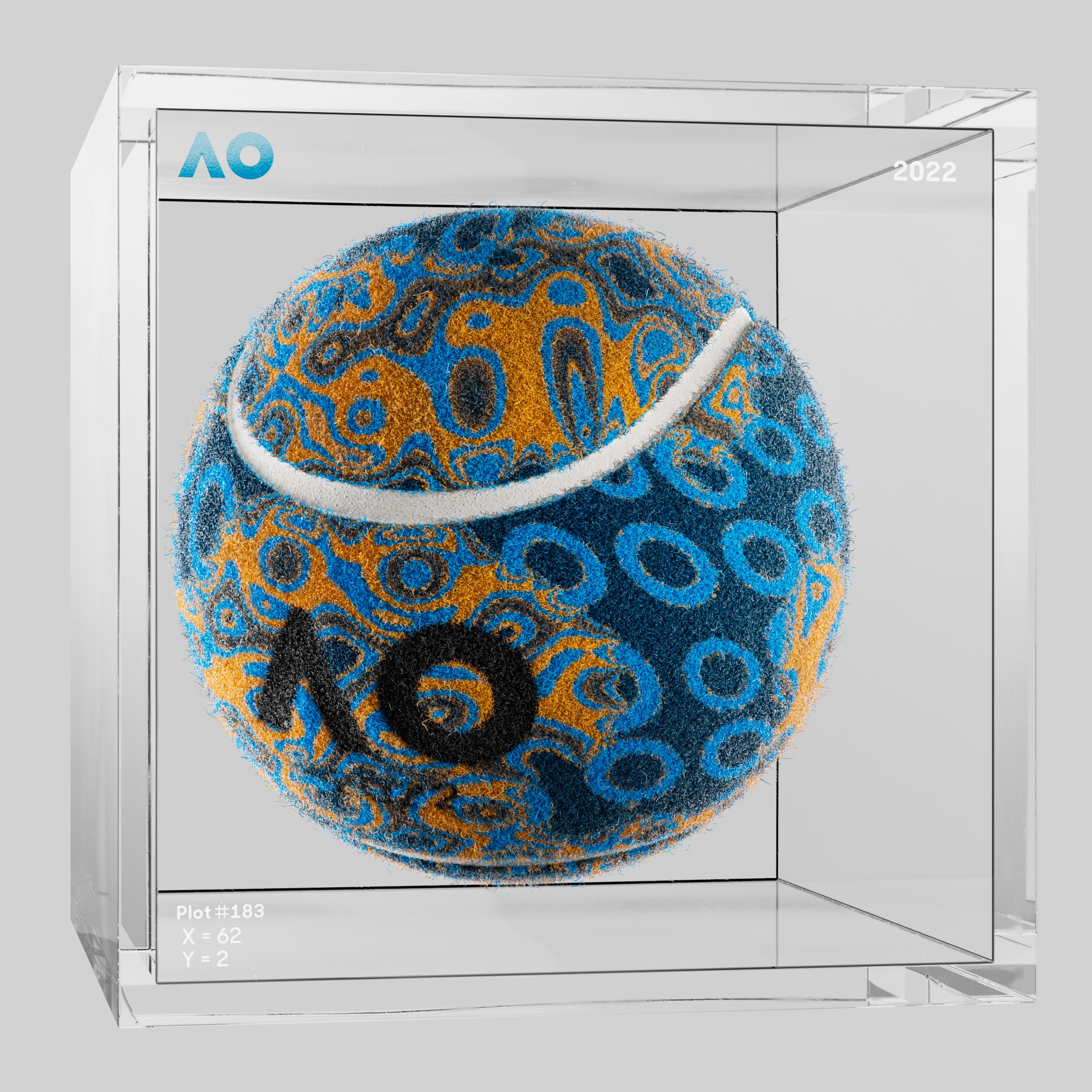 The Australian Open - The Australian Open Art Ball - AO Art Ball #3244 - NFT # 3244