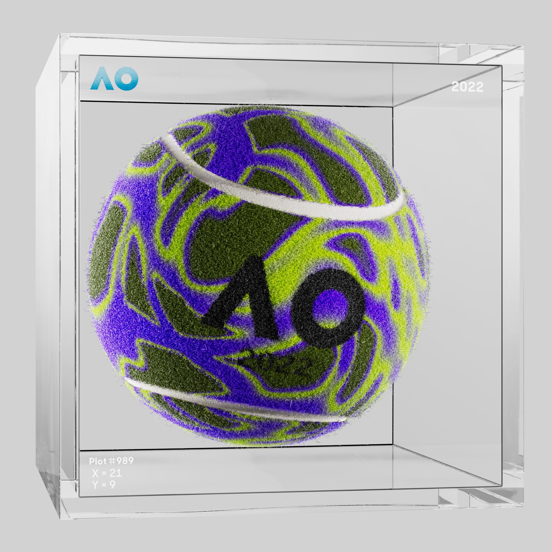 The Australian Open - The Australian Open Art Ball - AO Art Ball #3249 - NFT # 3249