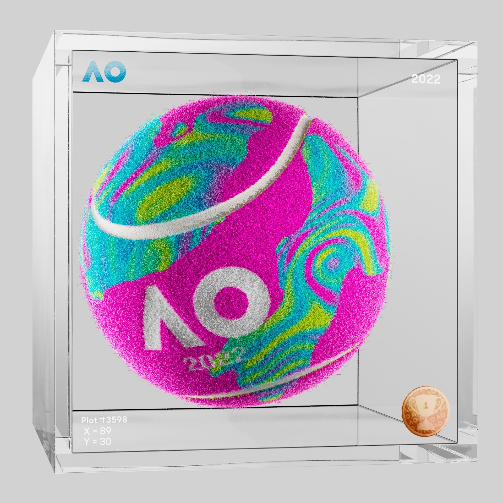 The Australian Open - The Australian Open Art Ball - AO Art Ball #3252 - NFT # 3252
