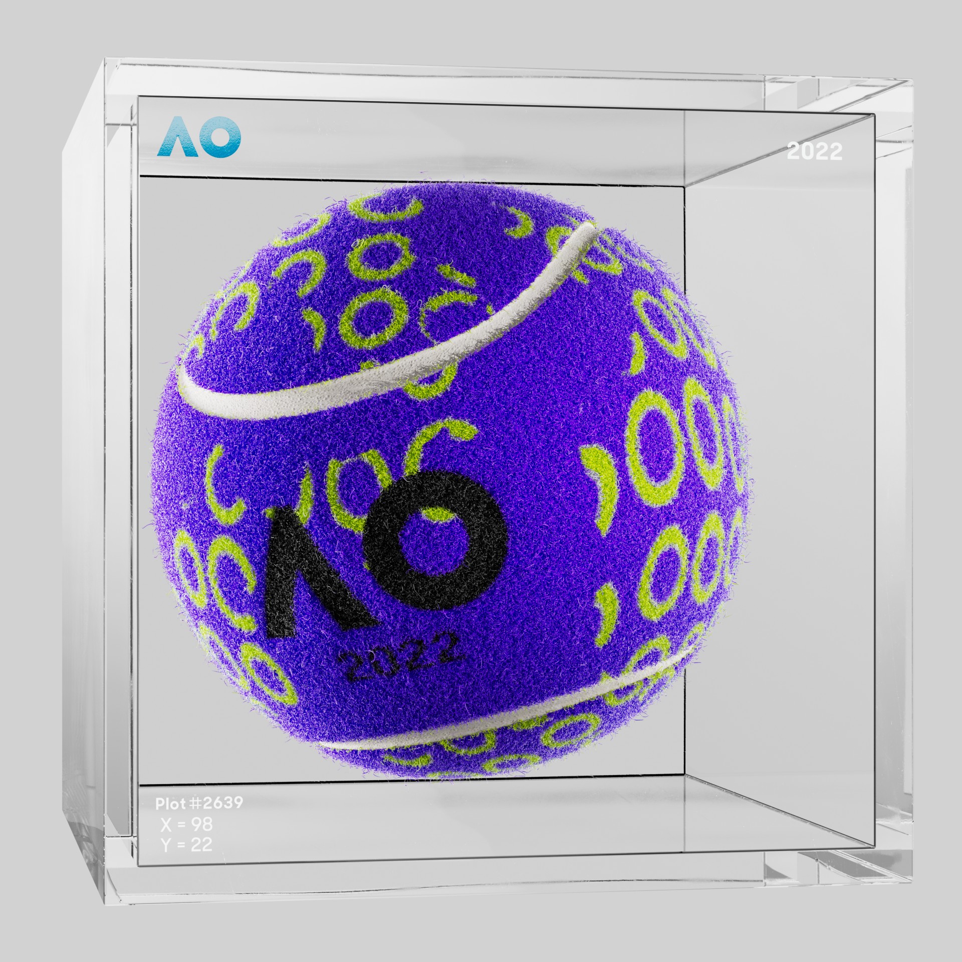 The Australian Open - The Australian Open Art Ball - AO Art Ball #3253 - NFT # 3253