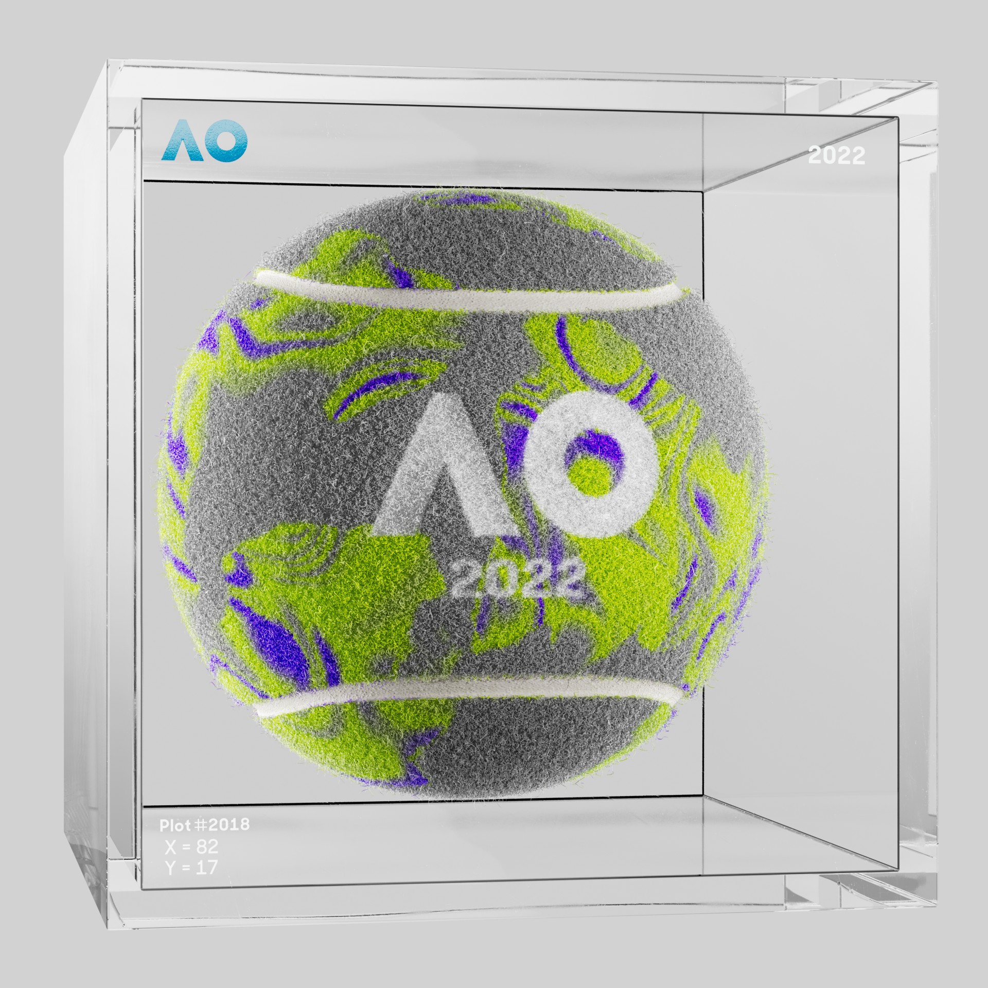 The Australian Open - The Australian Open Art Ball - AO Art Ball #3254 - NFT # 3254