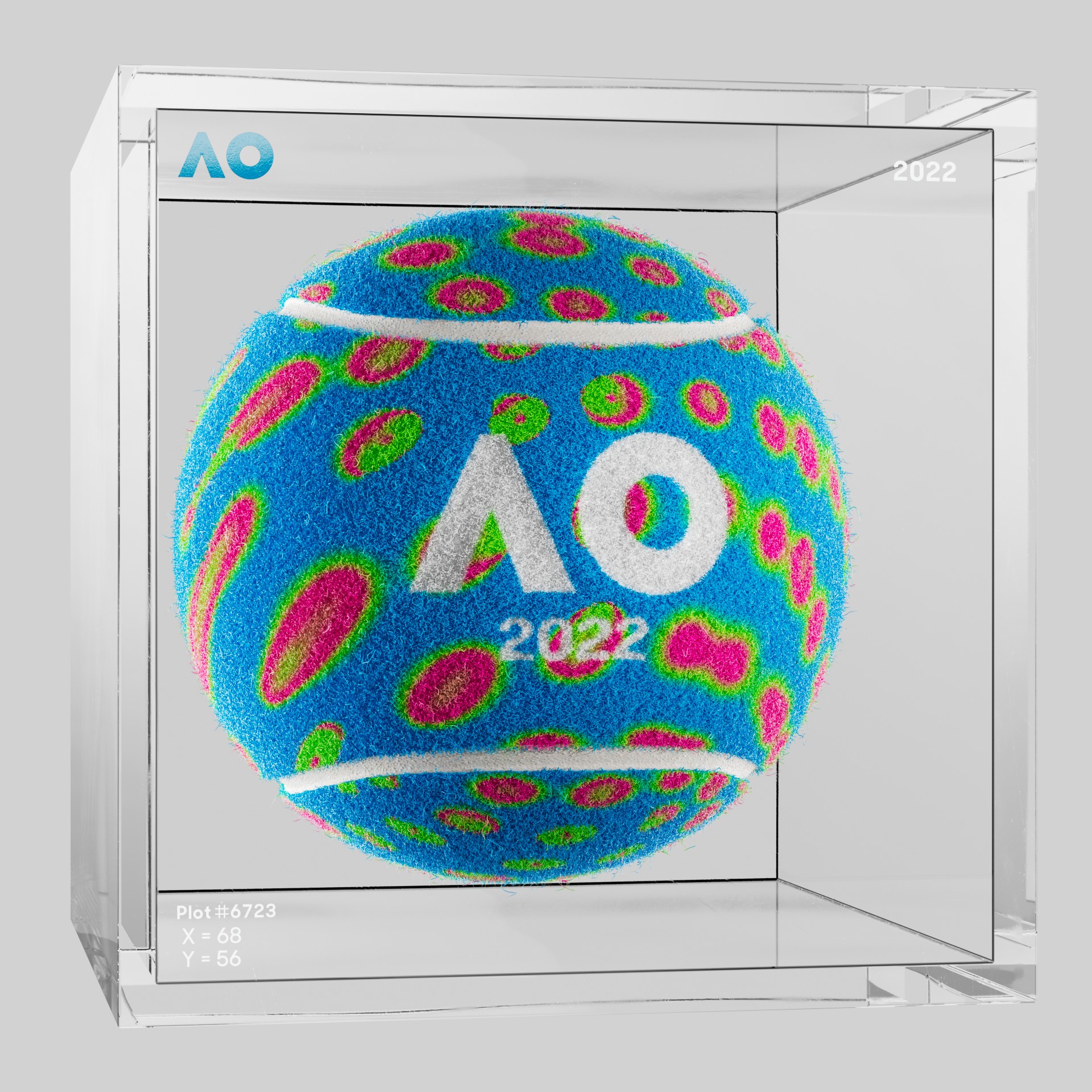 The Australian Open - The Australian Open Art Ball - AO Art Ball #3255 - NFT # 3255