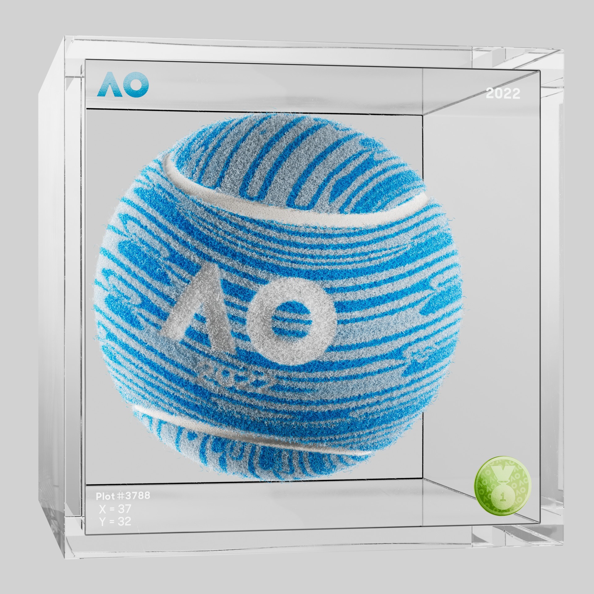 The Australian Open - The Australian Open Art Ball - AO Art Ball #3259 - NFT # 3259