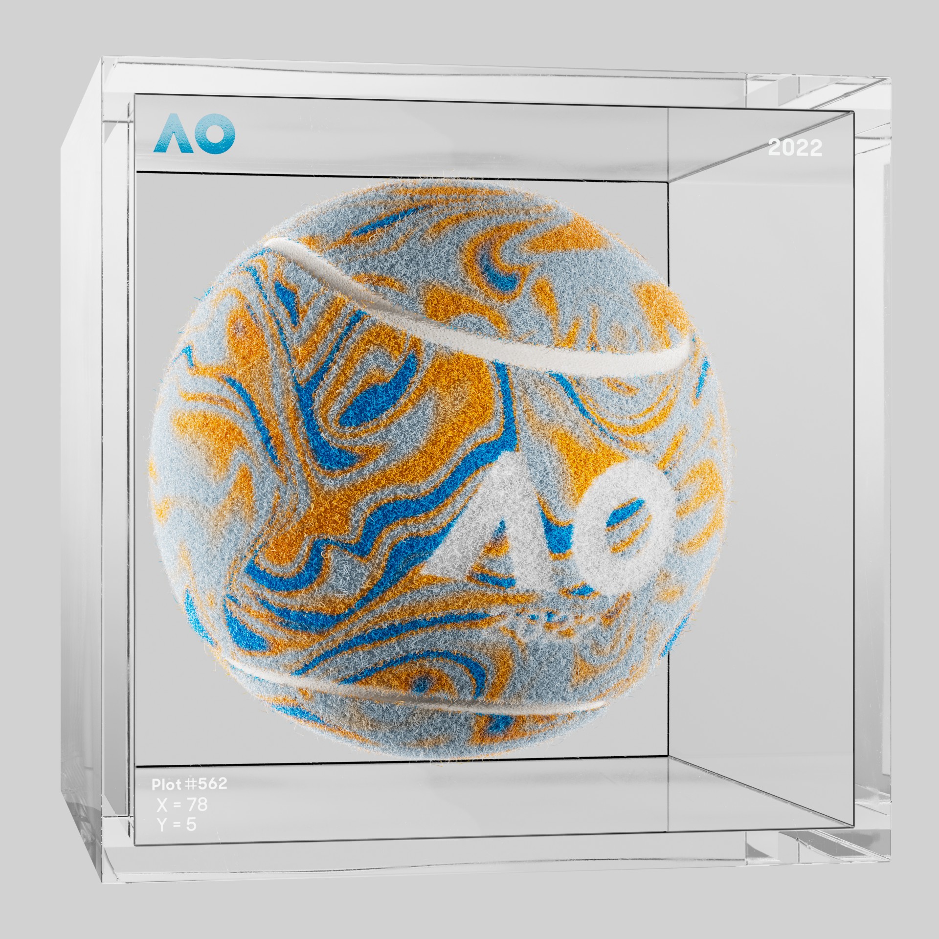 The Australian Open - The Australian Open Art Ball - AO Art Ball #3260 - NFT # 3260