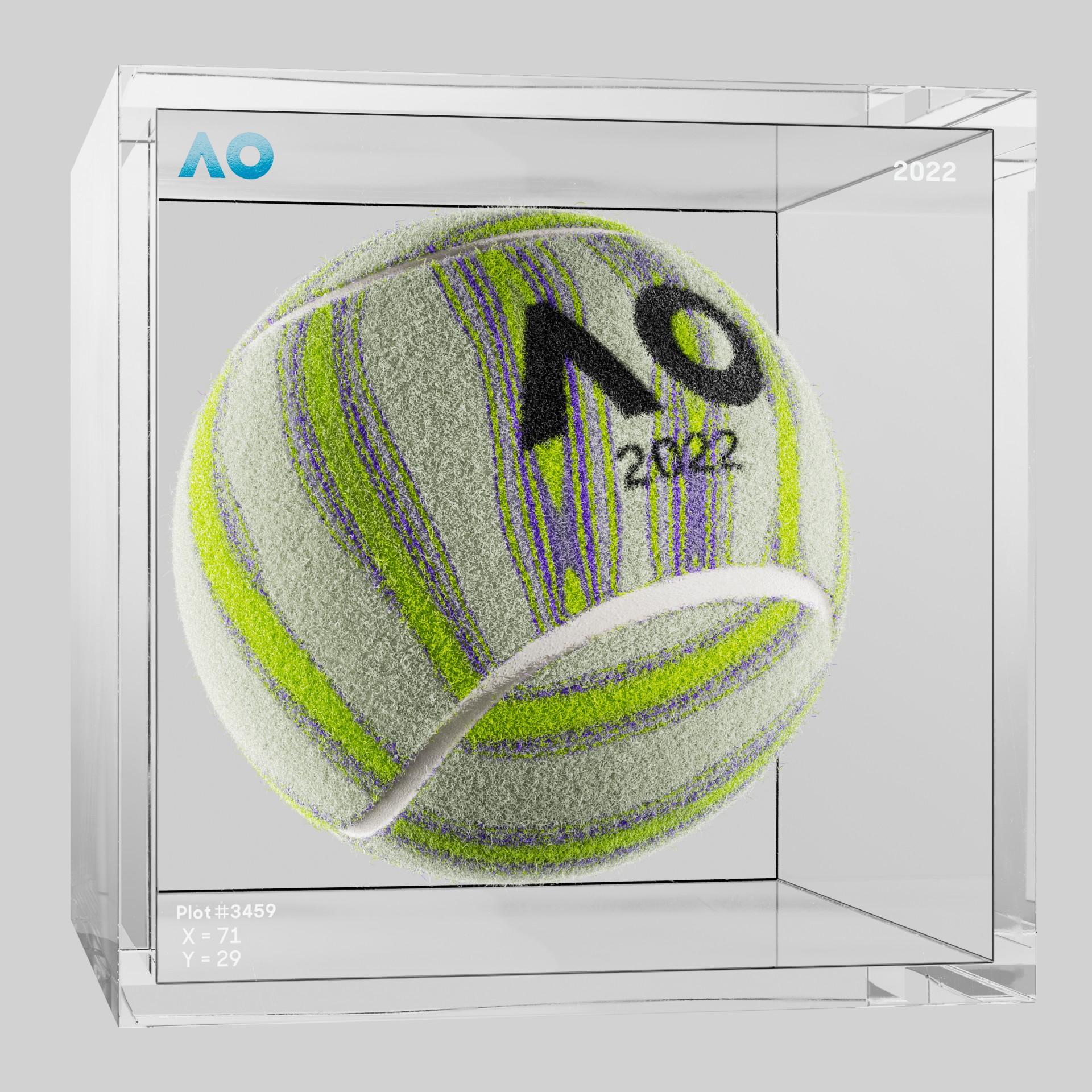 The Australian Open - The Australian Open Art Ball - AO Art Ball #3262 - NFT # 3262