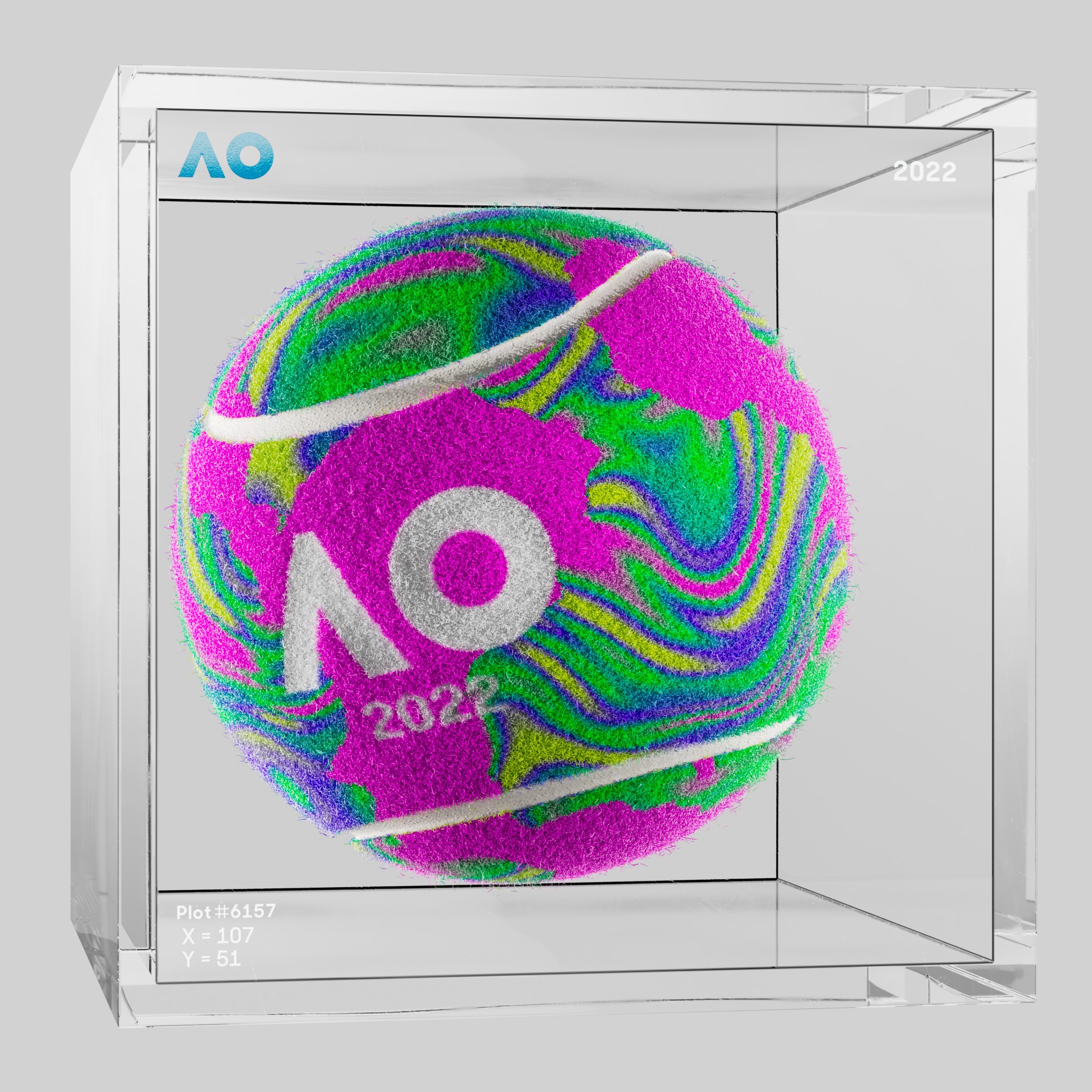 The Australian Open - The Australian Open Art Ball - AO Art Ball #3266 - NFT # 3266