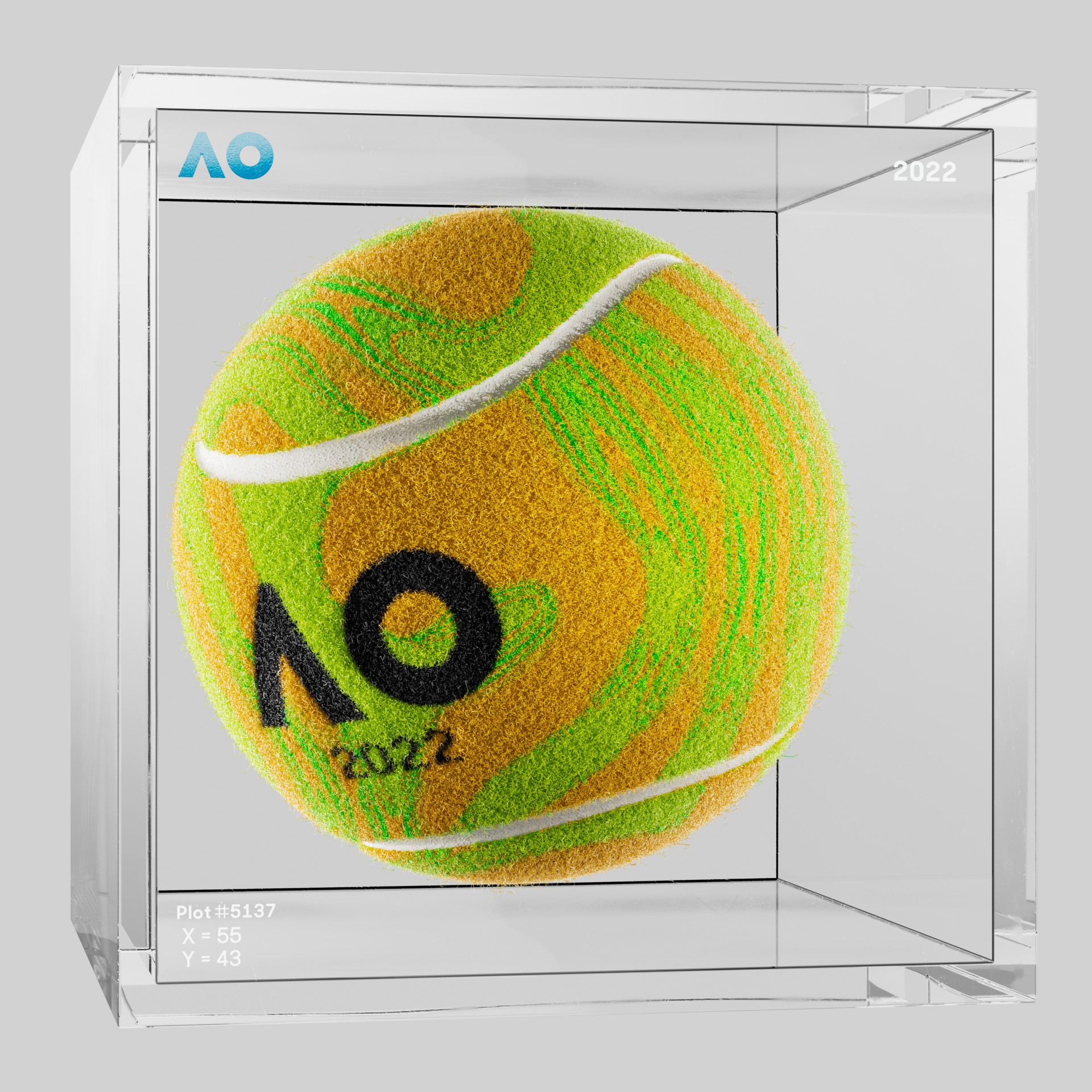 The Australian Open - The Australian Open Art Ball - AO Art Ball #327 - NFT # 327