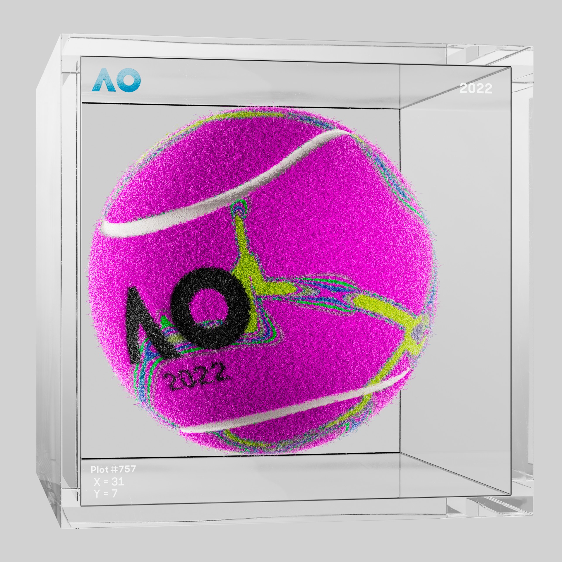The Australian Open - The Australian Open Art Ball - AO Art Ball #3274 - NFT # 3274