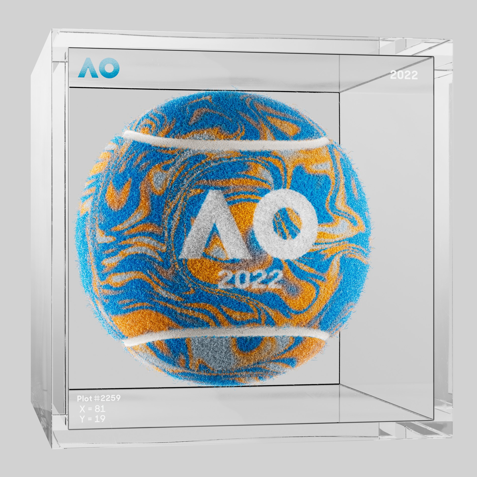 The Australian Open - The Australian Open Art Ball - AO Art Ball #3278 - NFT # 3278