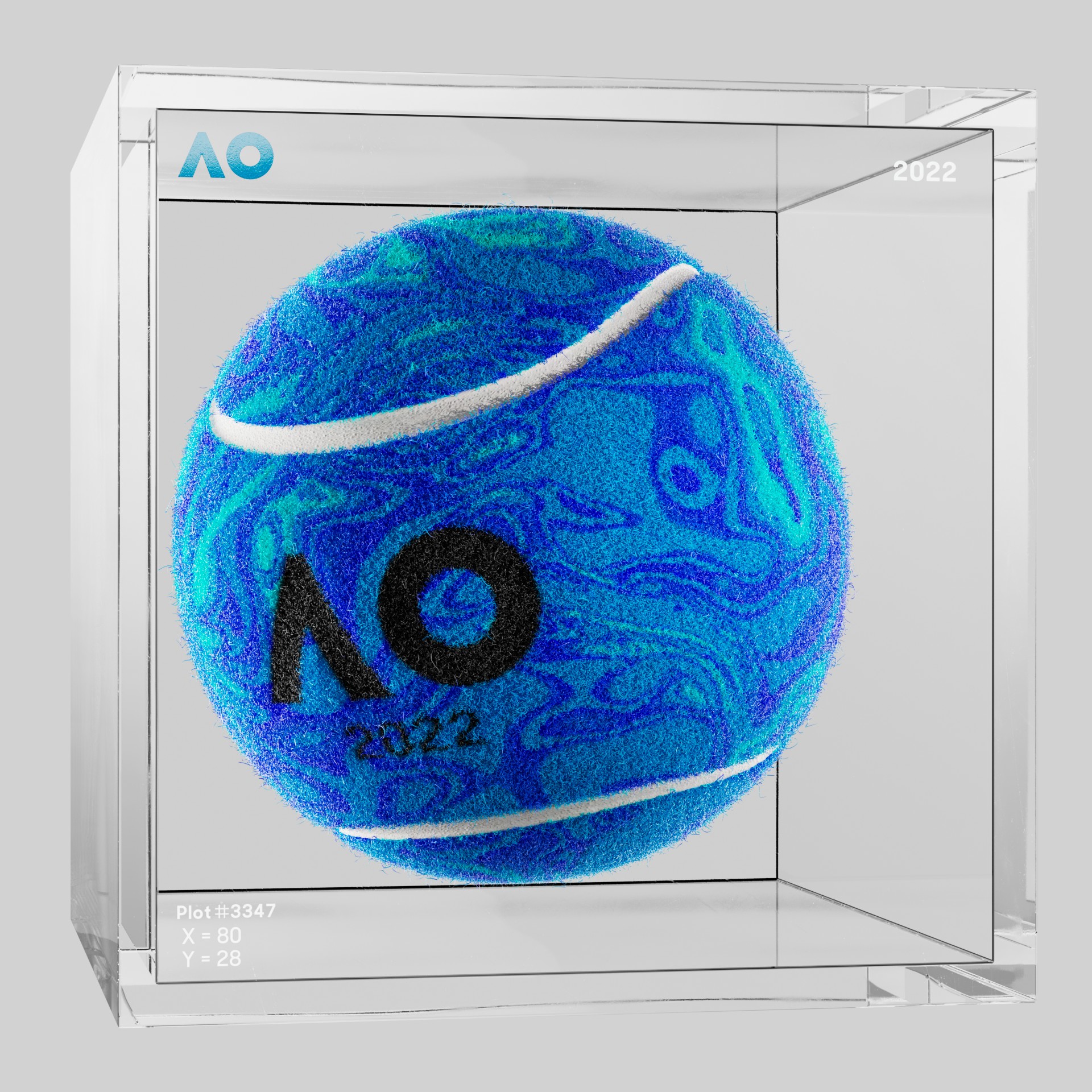 The Australian Open - The Australian Open Art Ball - AO Art Ball #3287 - NFT # 3287