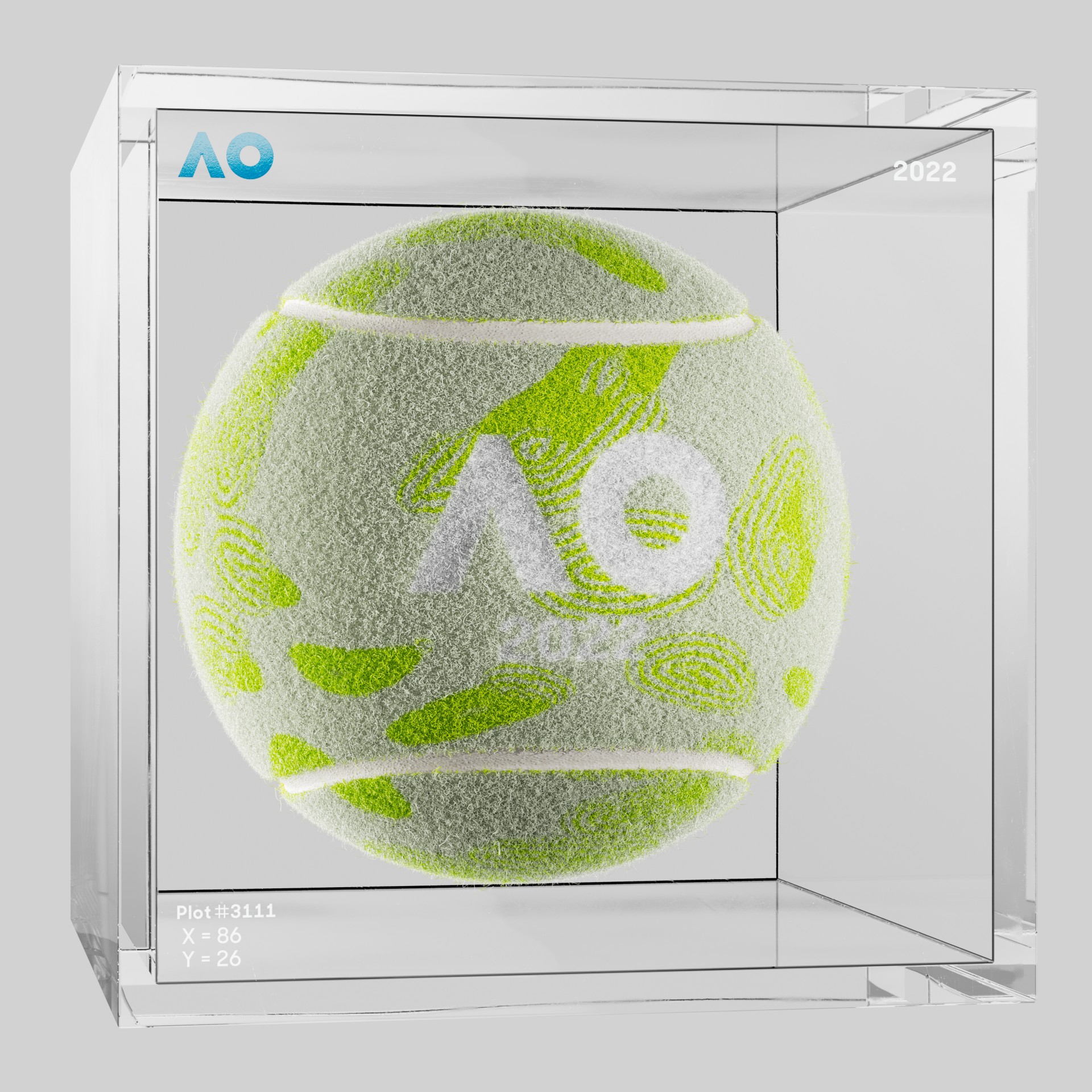The Australian Open - The Australian Open Art Ball - AO Art Ball #3288 - NFT # 3288
