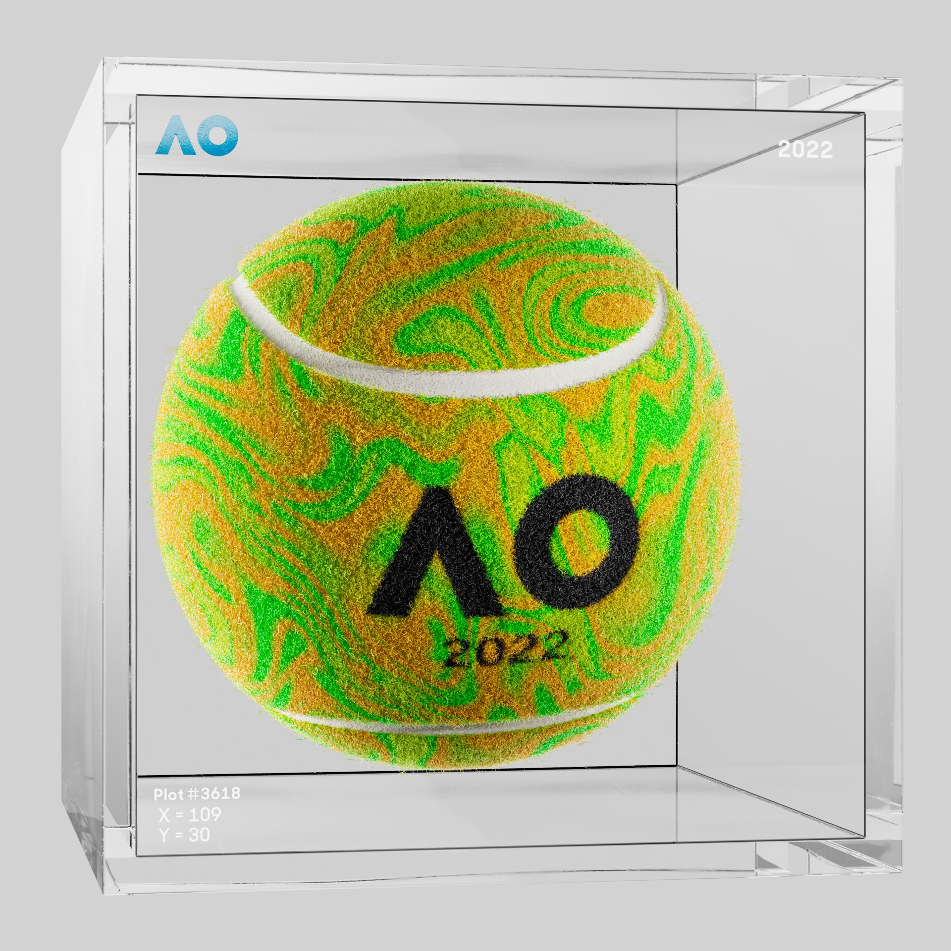 The Australian Open - The Australian Open Art Ball - AO Art Ball #3290 - NFT # 3290