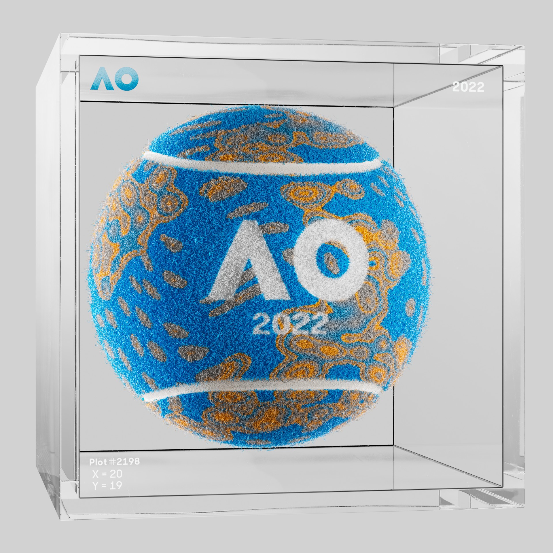 The Australian Open - The Australian Open Art Ball - AO Art Ball #3296 - NFT # 3296