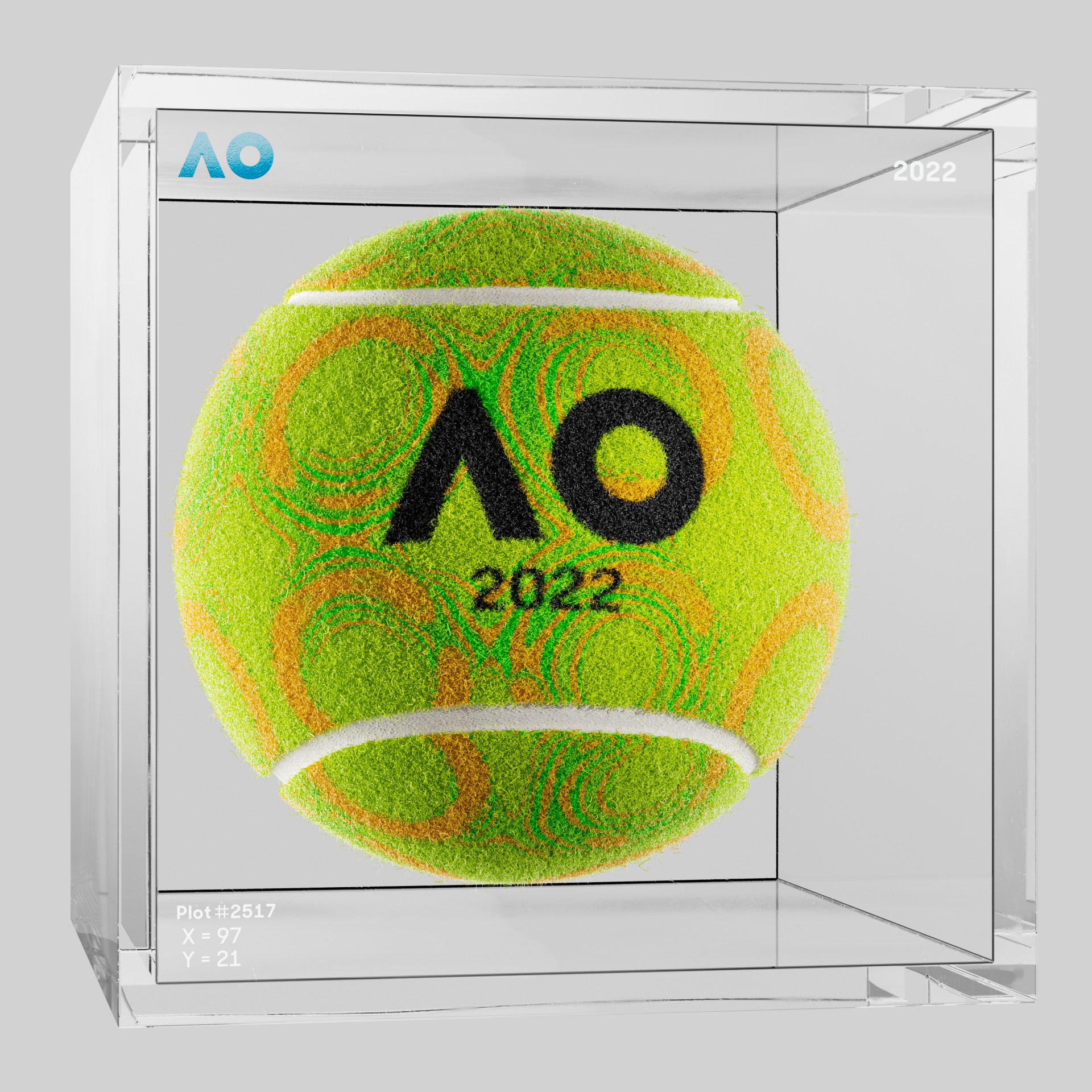 The Australian Open - The Australian Open Art Ball - AO Art Ball #3298 - NFT # 3298