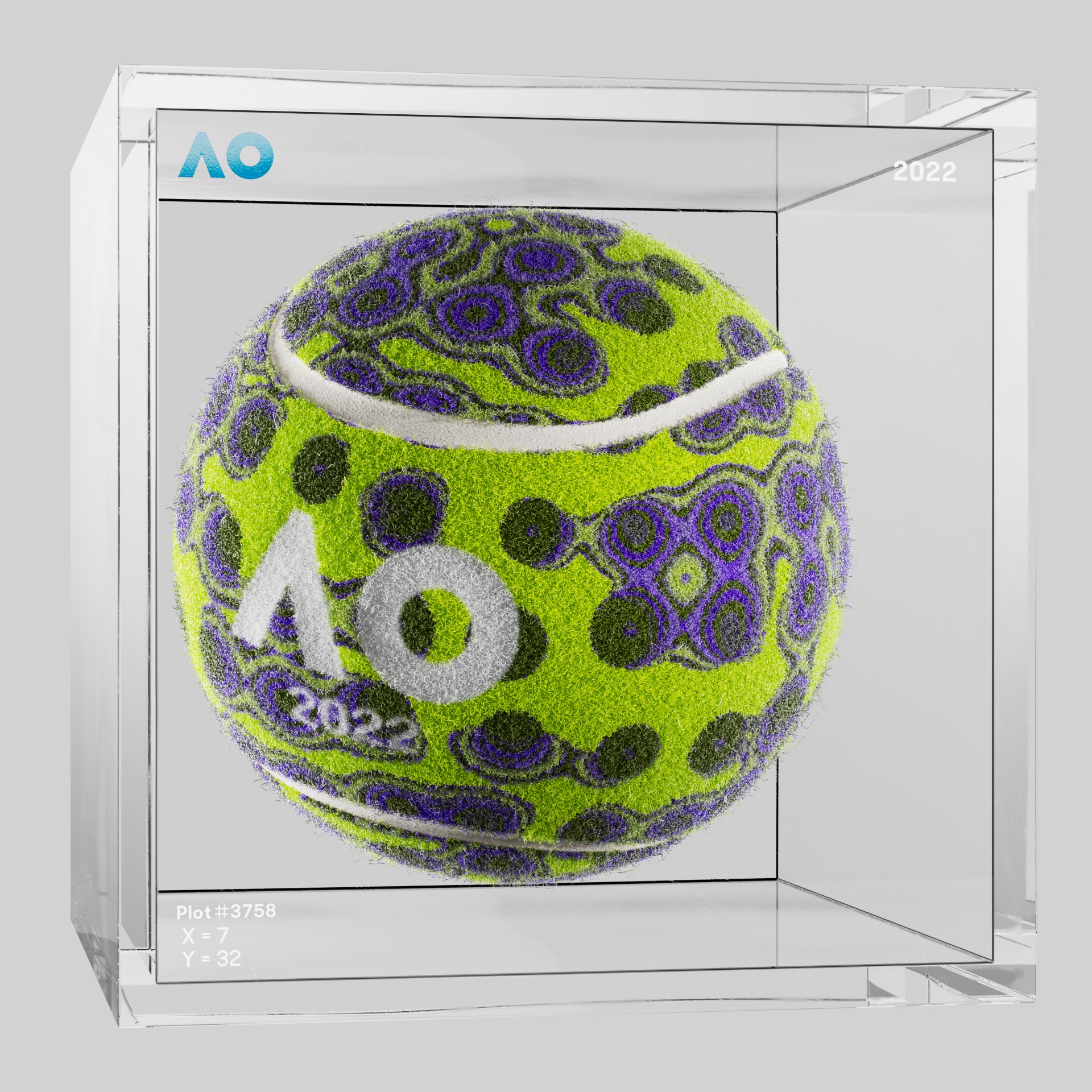 The Australian Open - The Australian Open Art Ball - AO Art Ball #3301 - NFT # 3301