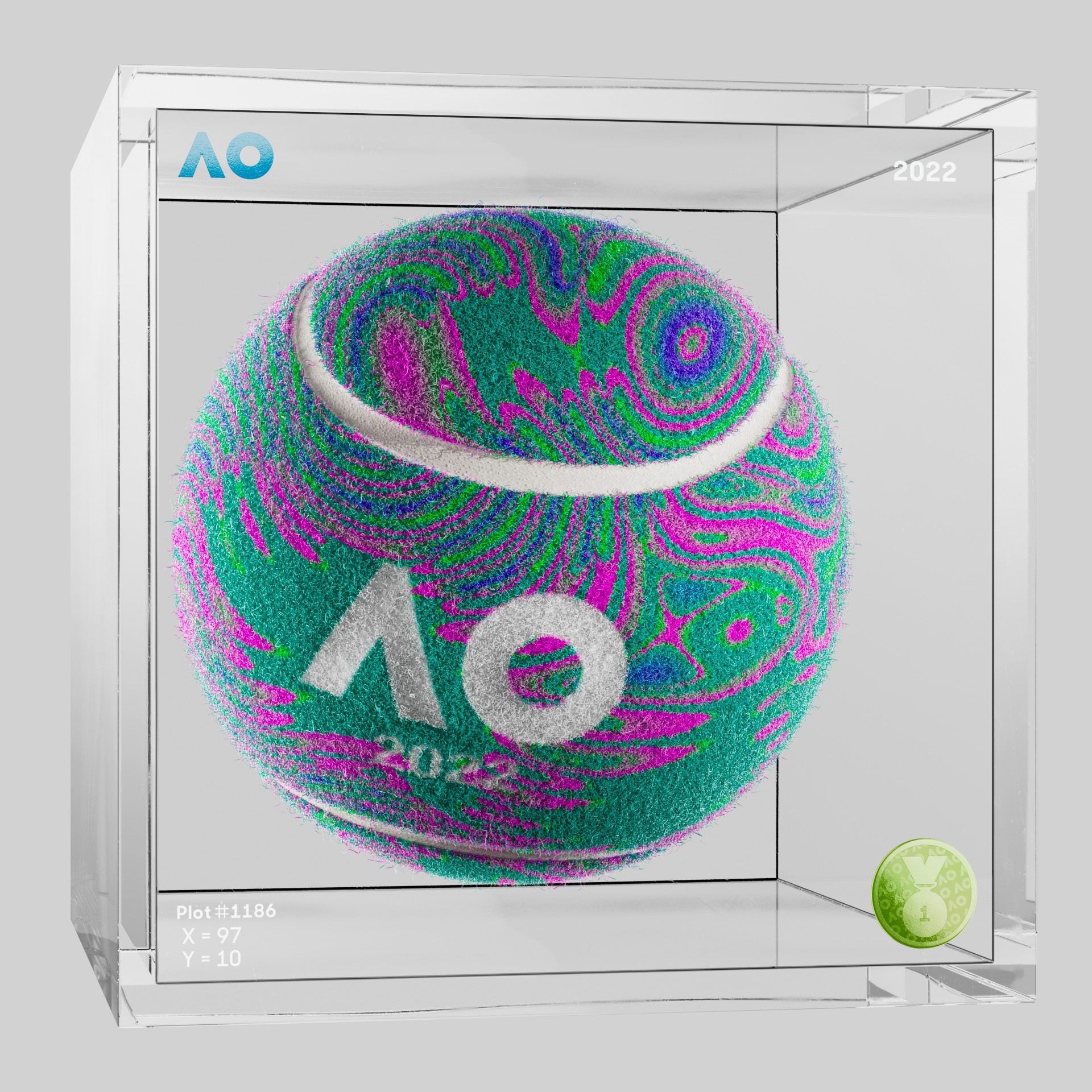 The Australian Open - The Australian Open Art Ball - AO Art Ball #3305 - NFT # 3305