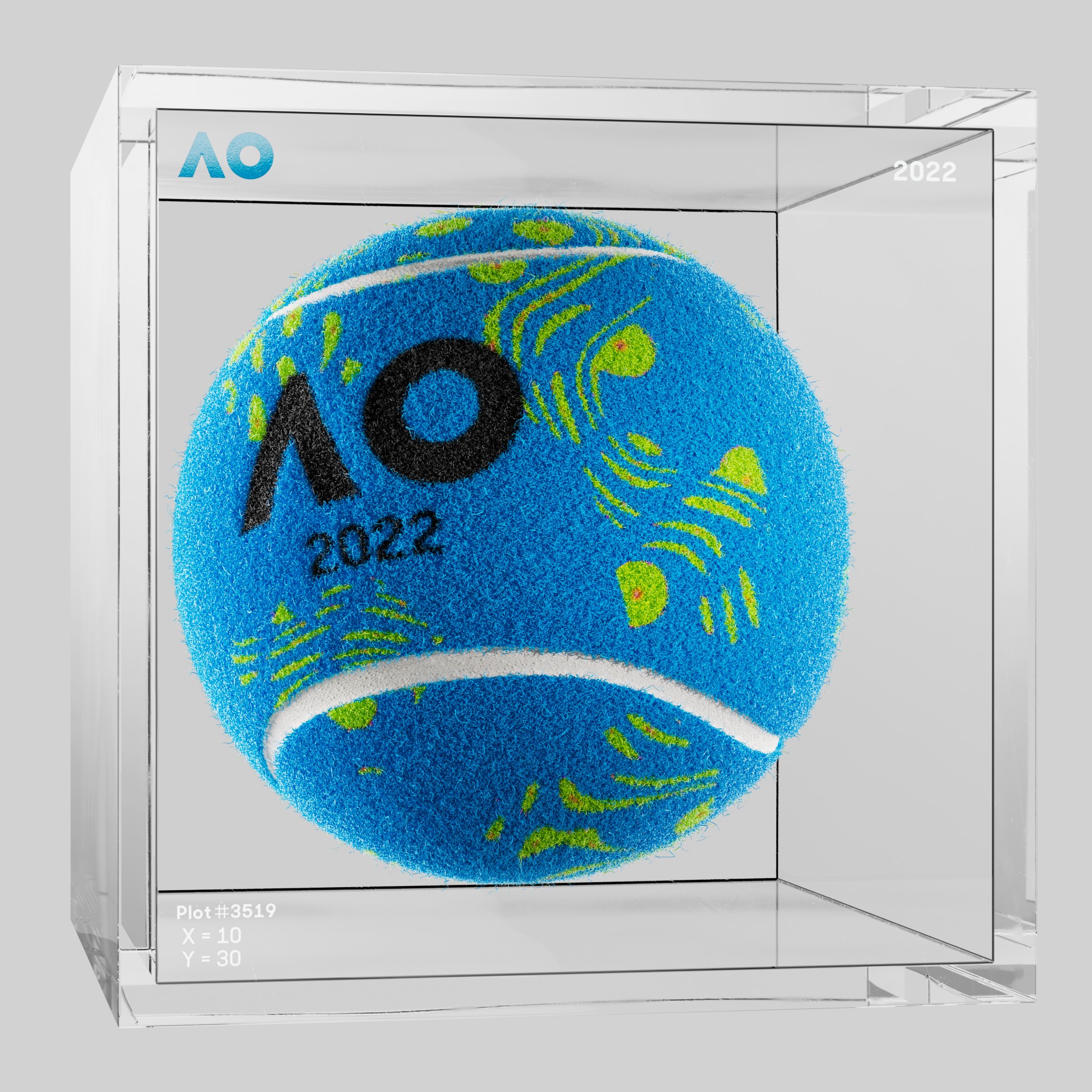 The Australian Open - The Australian Open Art Ball - AO Art Ball #3308 - NFT # 3308