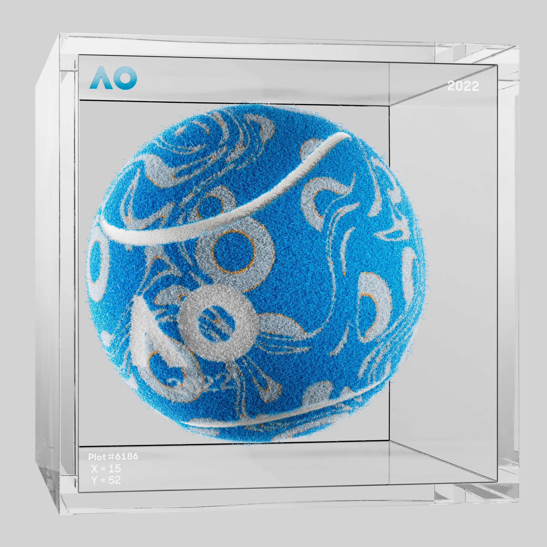 The Australian Open - The Australian Open Art Ball - AO Art Ball #3312 - NFT # 3312