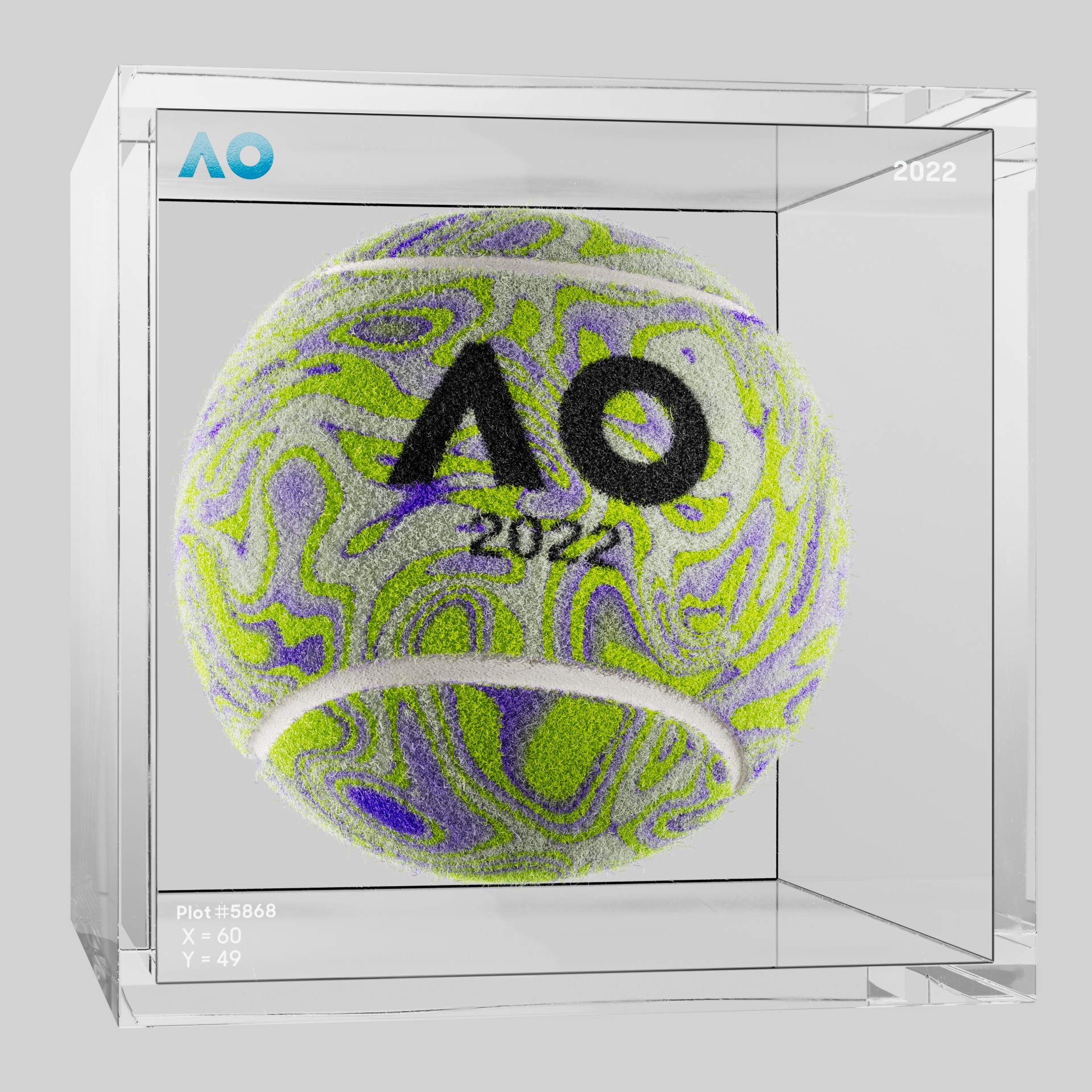 The Australian Open - The Australian Open Art Ball - AO Art Ball #3314 - NFT # 3314