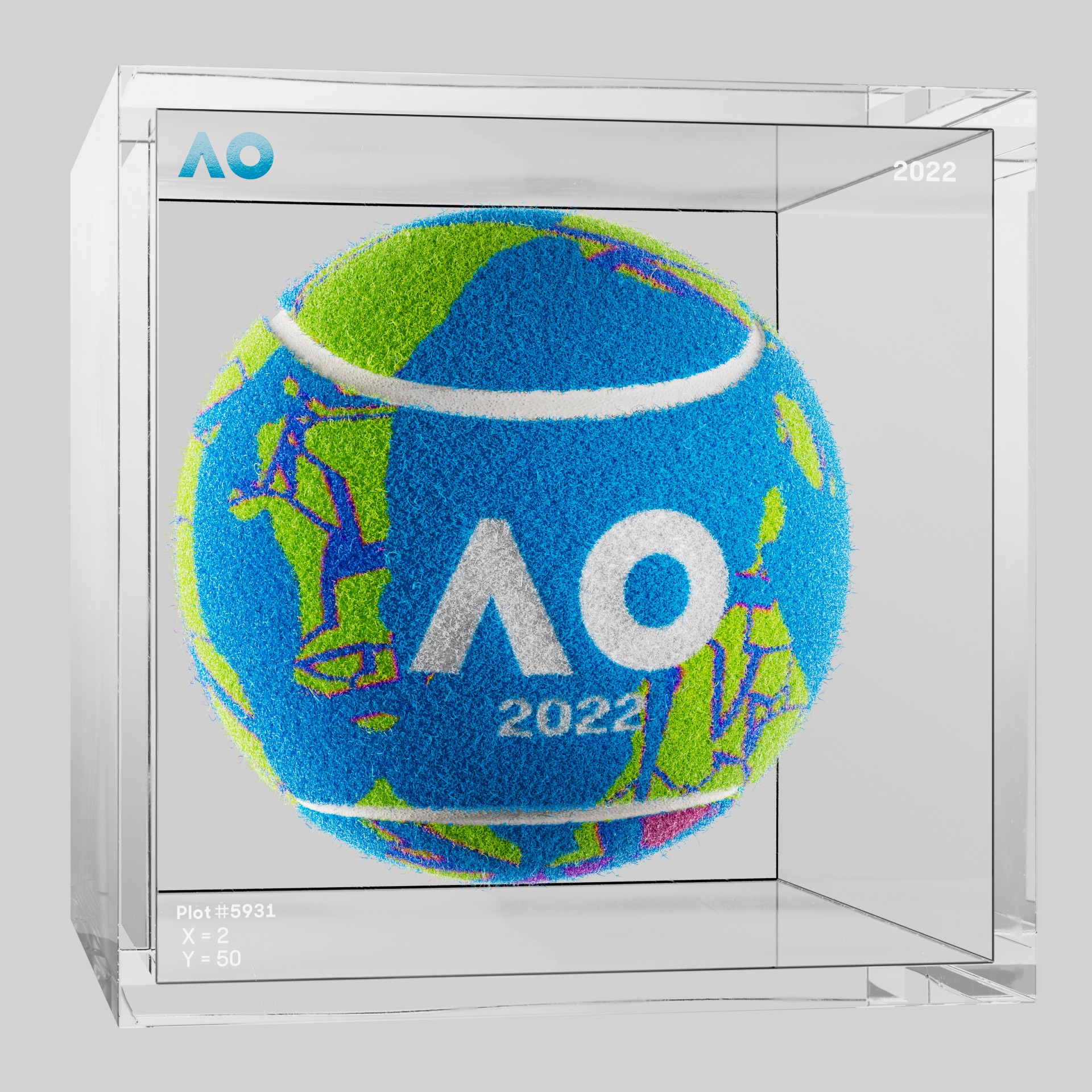 The Australian Open - The Australian Open Art Ball - AO Art Ball #3315 - NFT # 3315