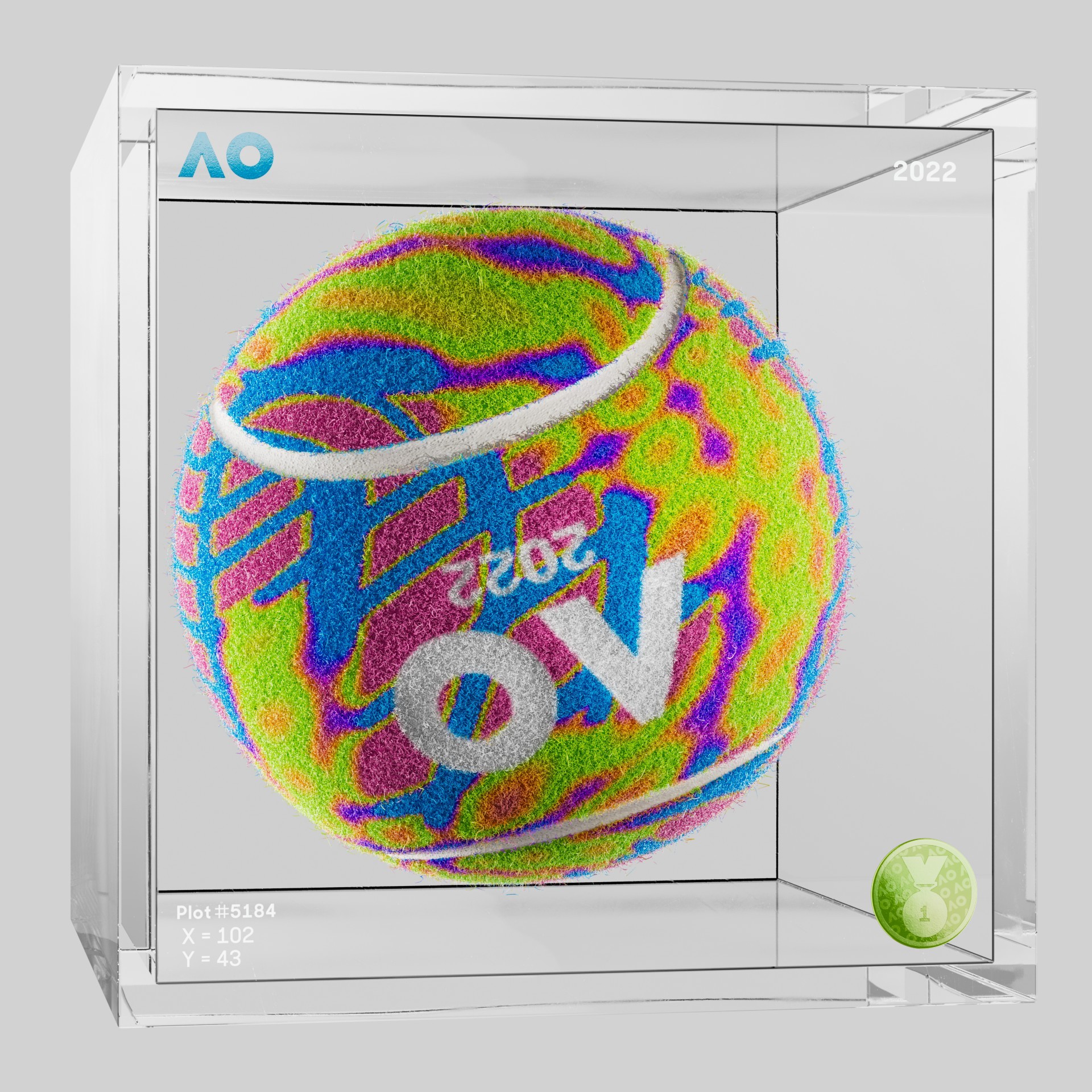 The Australian Open - The Australian Open Art Ball - AO Art Ball #3316 - NFT # 3316