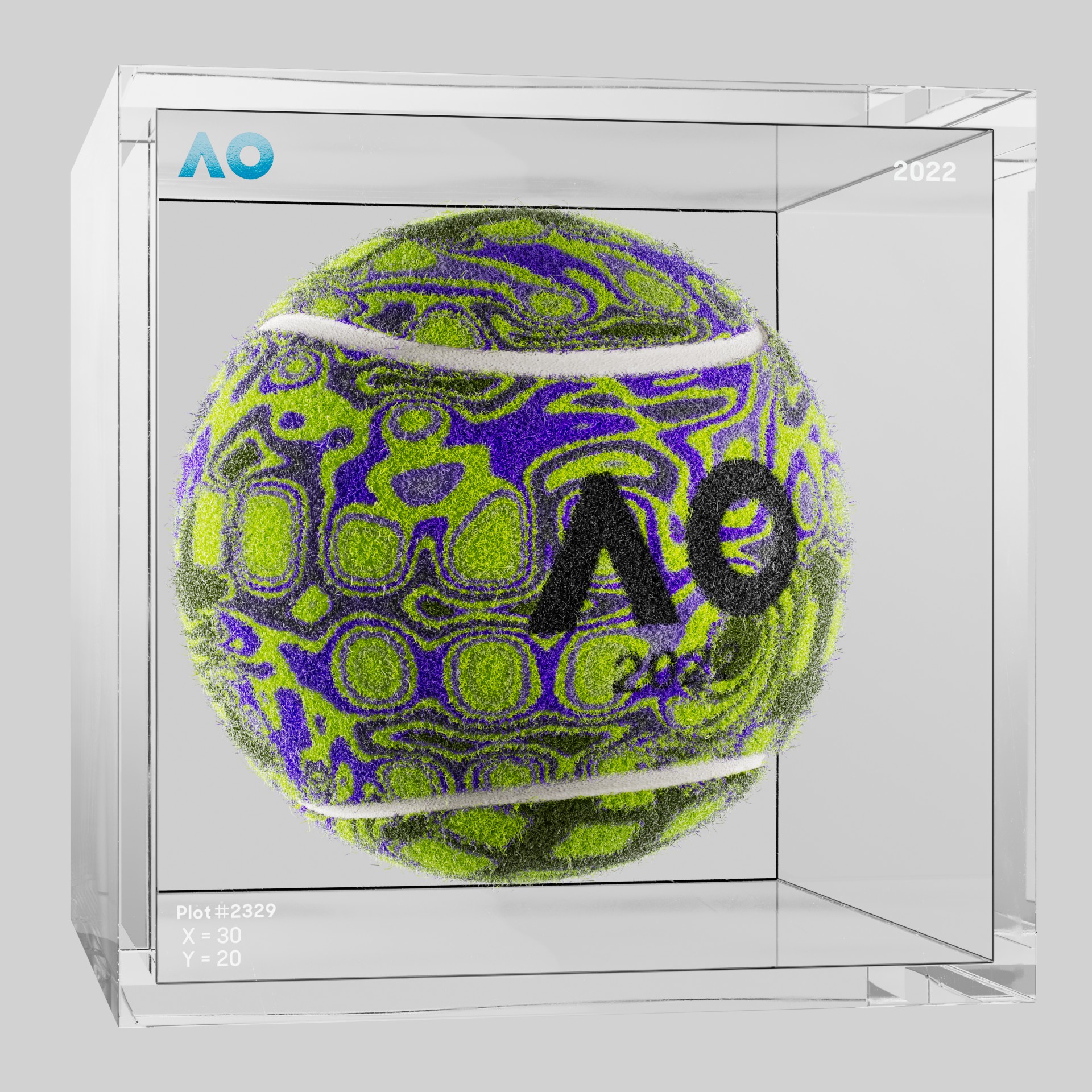 The Australian Open - The Australian Open Art Ball - AO Art Ball #3317 - NFT # 3317