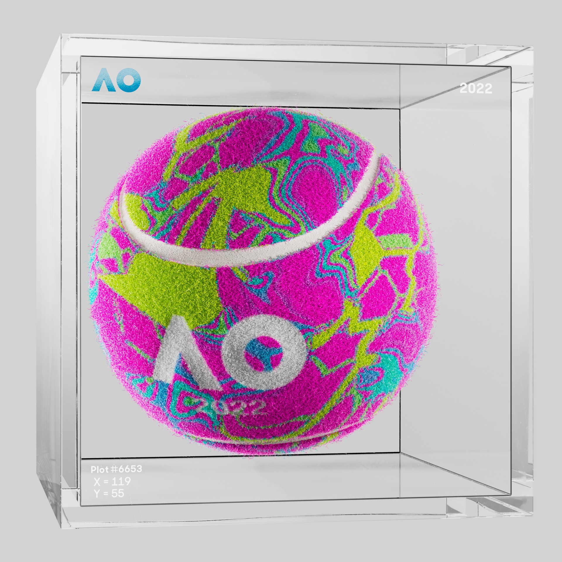 The Australian Open - The Australian Open Art Ball - AO Art Ball #332 - NFT # 332